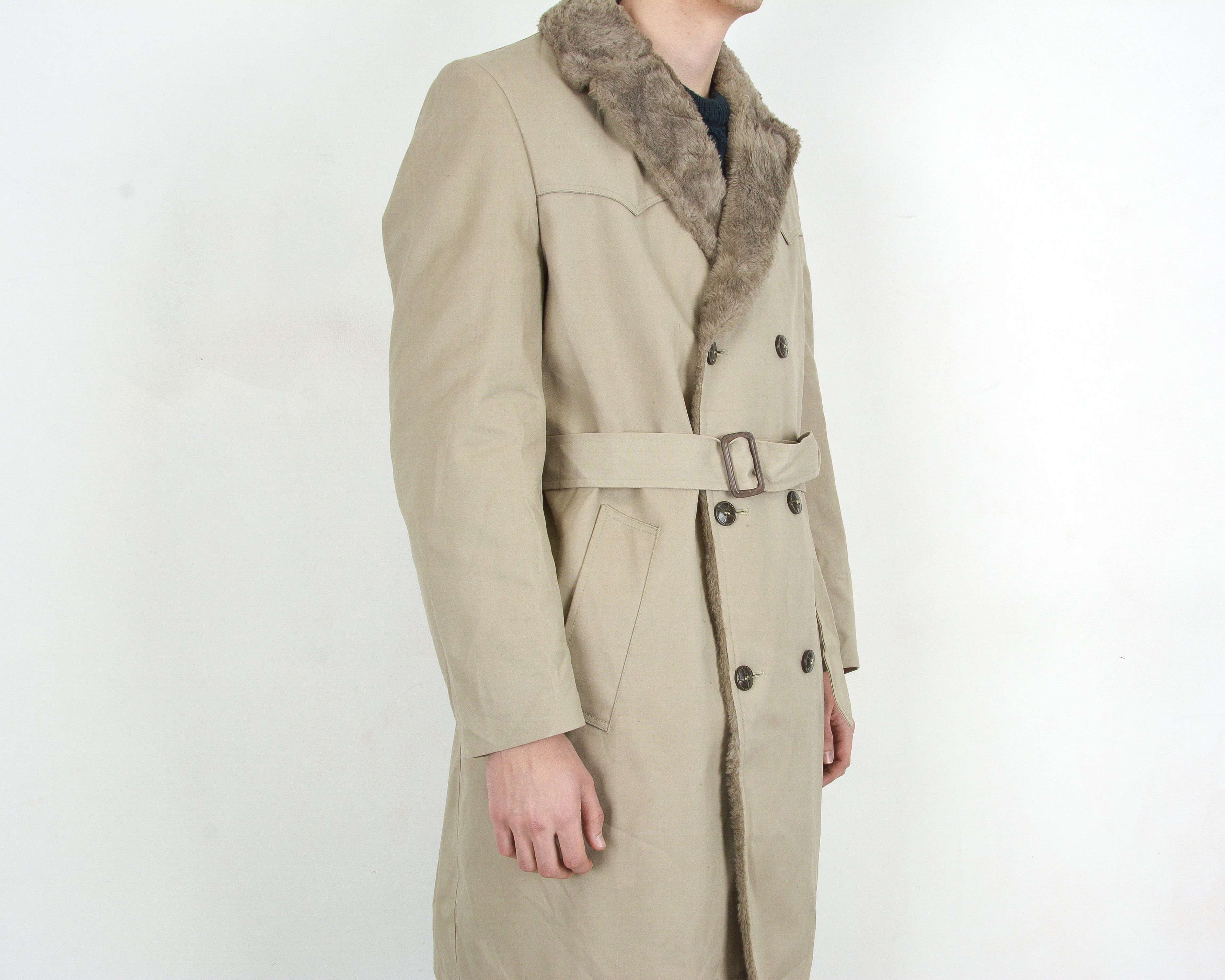 London Fog 70's Trench Over Coat Sherpa XL Winter Rain Jacket Mac L Size US XL / EU 56 / 4 - 5 Thumbnail