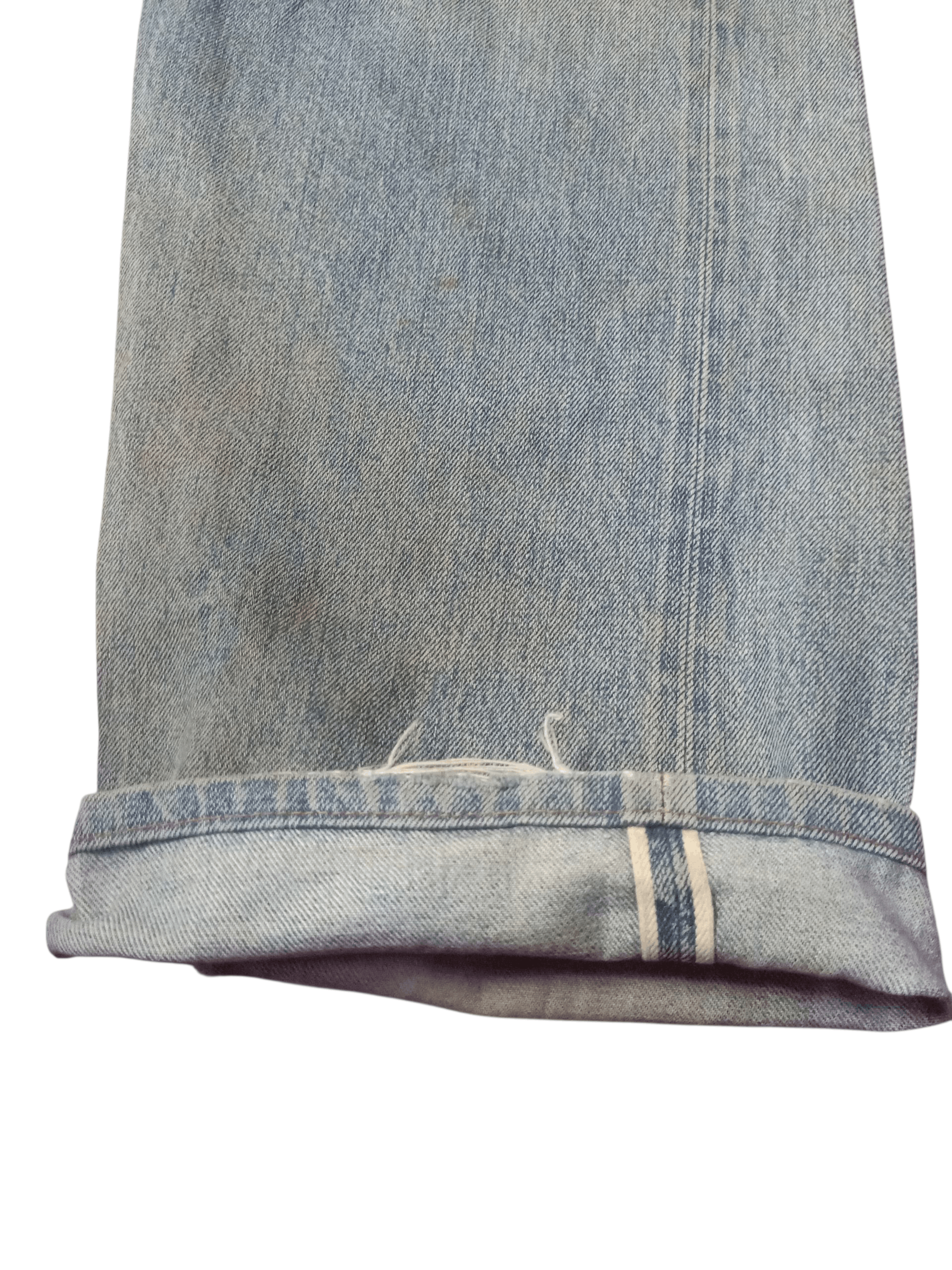 Levi's Vintage Clothing 💥Vintage 501 LVC 1983 Distressdenim Red Selvedge Denim Size US 35 - 19 Thumbnail