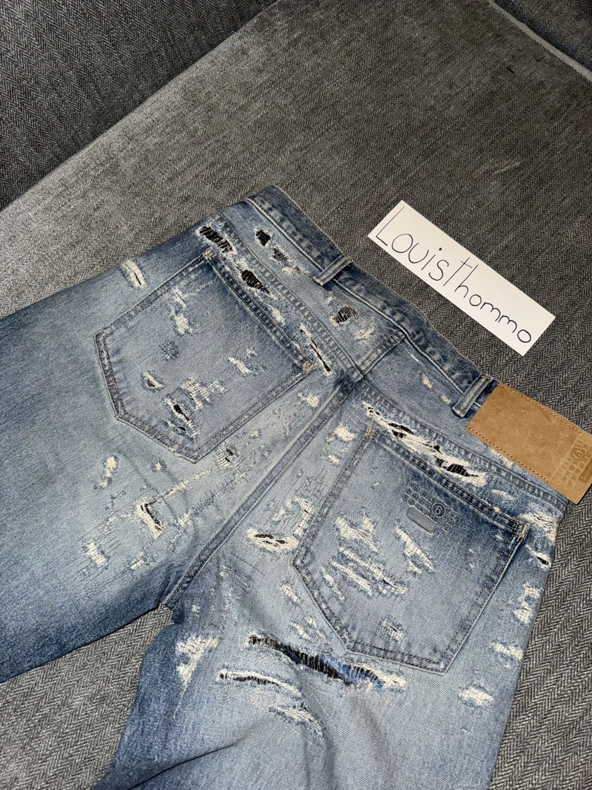 Maison Margiela × Supreme Supreme x MM6 Maison Margiela Distressed Loose Fit jean Size US 30 / EU 46 - 11 Thumbnail