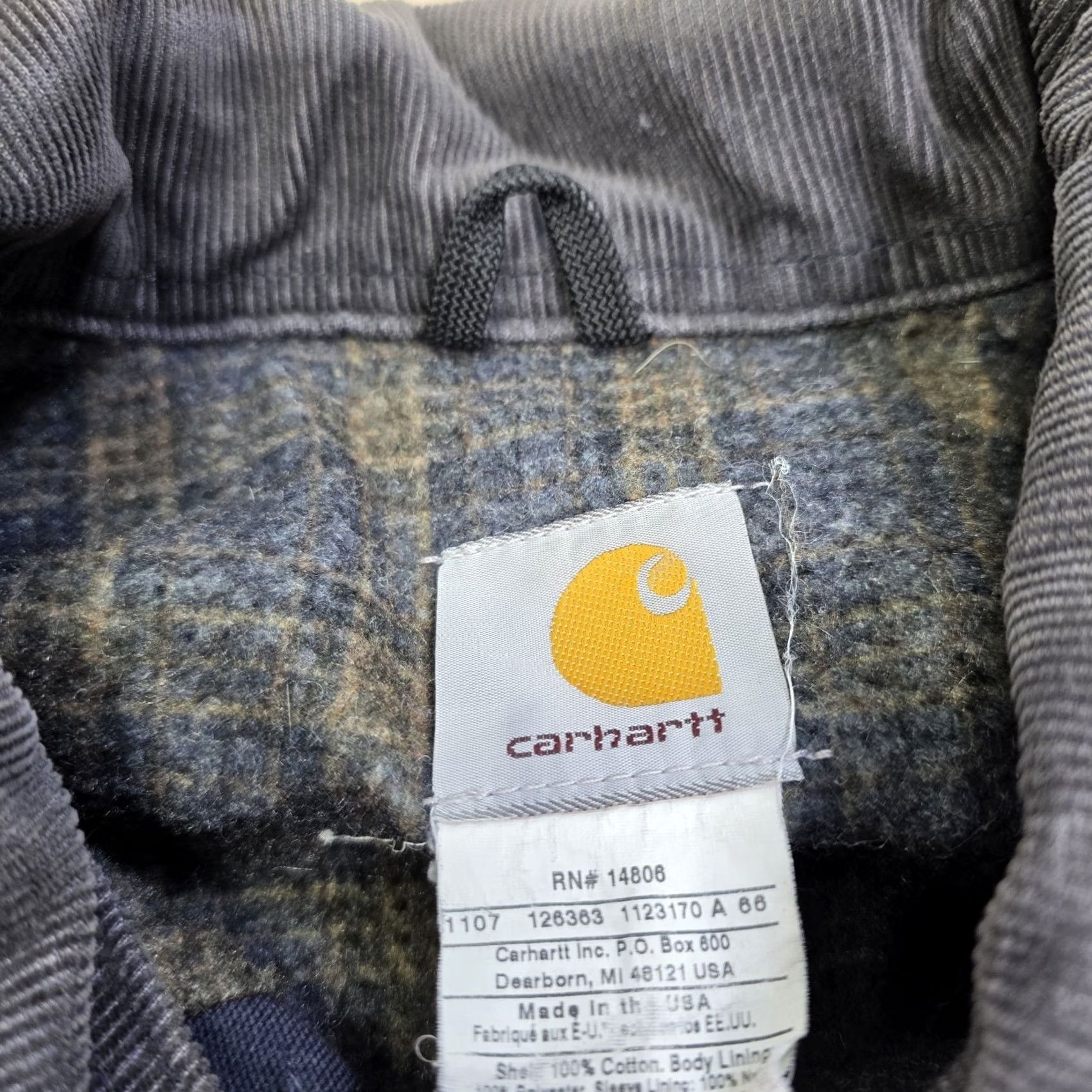 Carhartt VINTAGE Carhartt Jacket Detroit J172 DNY 4XL Navy Blue Blanket Lined Bomber Zip Pockets Mid-Length Regular Mens USA 80s 90s Fade Size US XXL / EU 58 / 5 - 6 Thumbnail