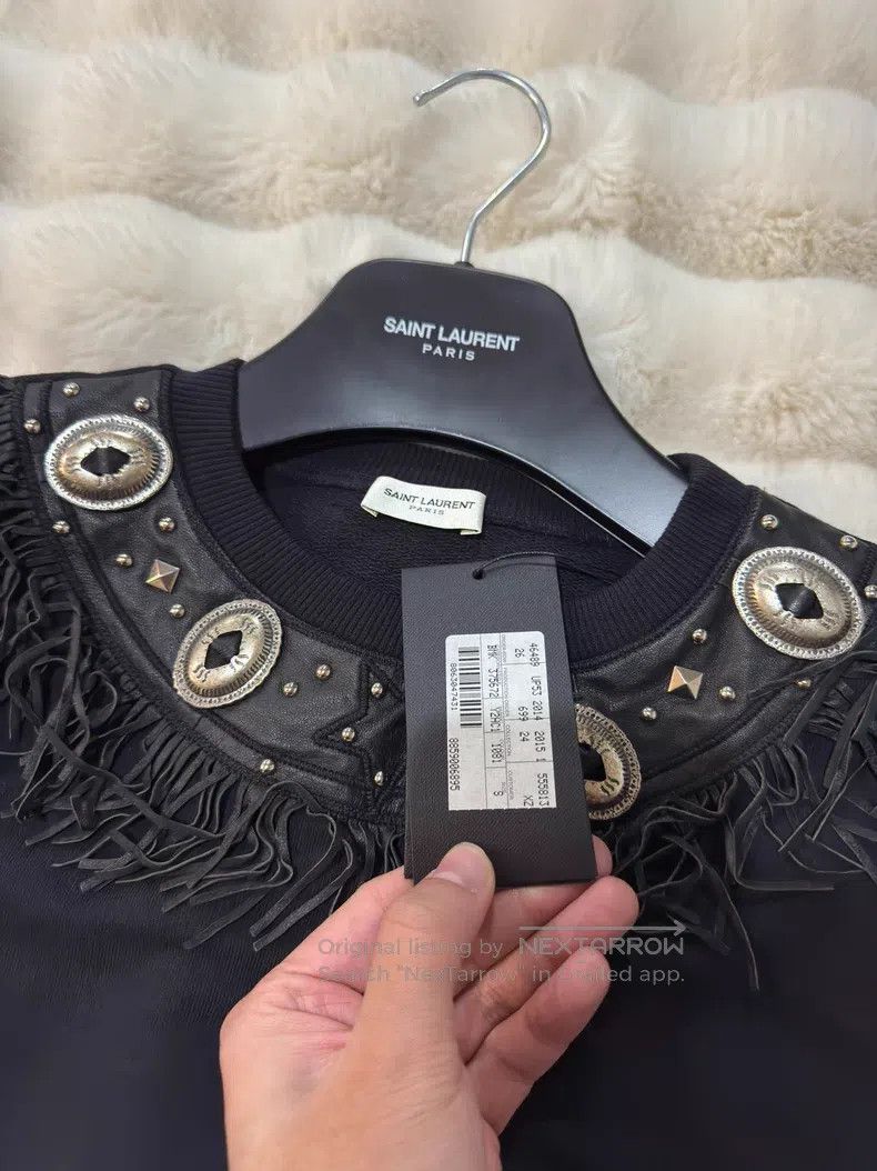 Saint Laurent Paris Saint Laurent Paris Original Sheepskin Fringe Metallic Ves Size US S / EU 44-46 / 1 - 3 Thumbnail