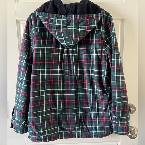 L.L. Bean Womens Plaid Flannel Hooded Button-Up Shirt Jacket W/ Pocket Size M / US 6-8 / IT 42-44 - 8 Thumbnail