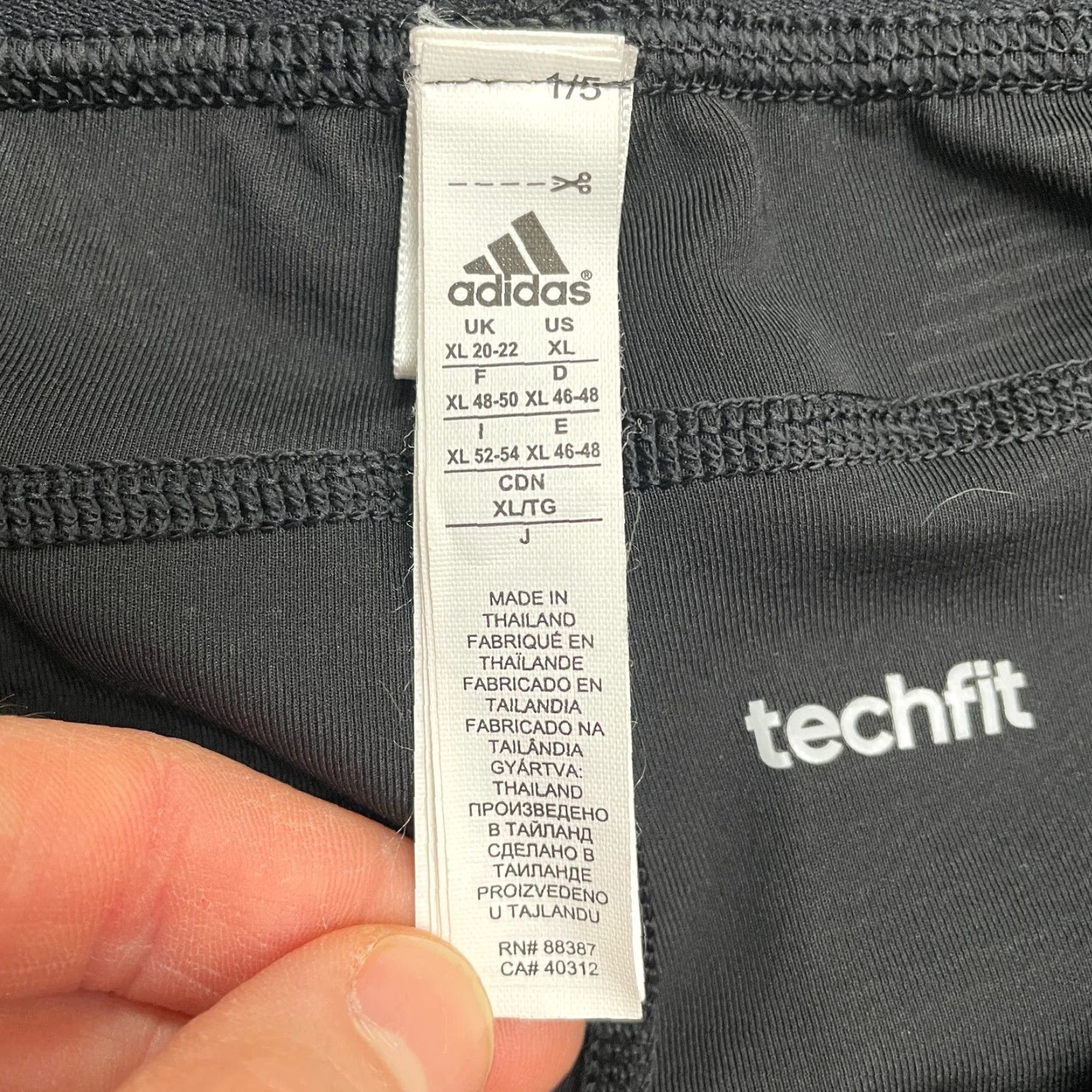 Adidas Adidas Climalite Tech Fit Cropped Leggings Women XL Black Patterned Active 34x18 Size 40" / US 18 - 7 Thumbnail