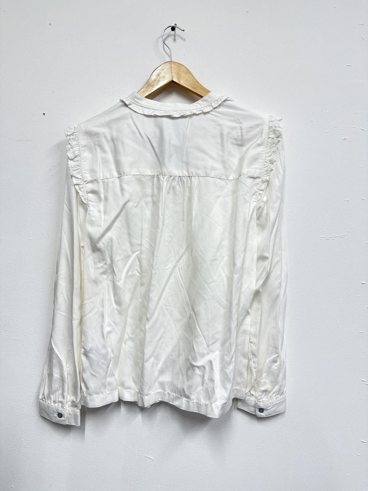 Other M&S Collection White Long Sleeve Button-Up Blouse UK 14 EUR Size XL / US 12-14 / IT 48-50 - 3 Thumbnail