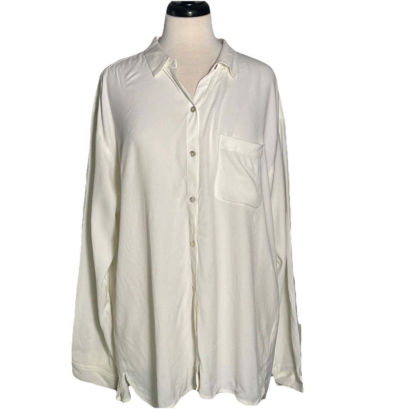 J. Jill J Jill Blouse Women’s Large Button Up Long Sleeve Size L / US 10 / IT 46 - 1 Thumbnail