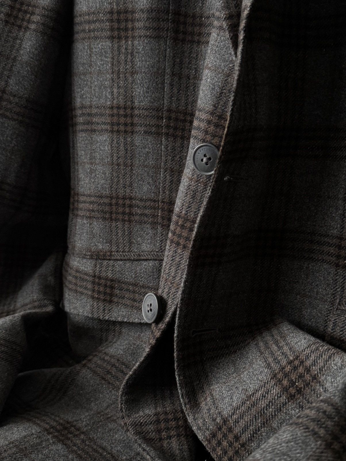 Hackett Hackett London Fancy Gray Check Wool Blazer Size 42R - 4 Thumbnail