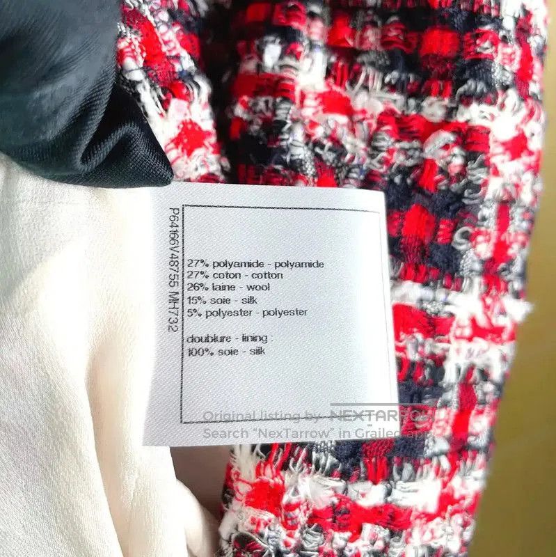 Chanel Colorblock Wool Blend Jacket .