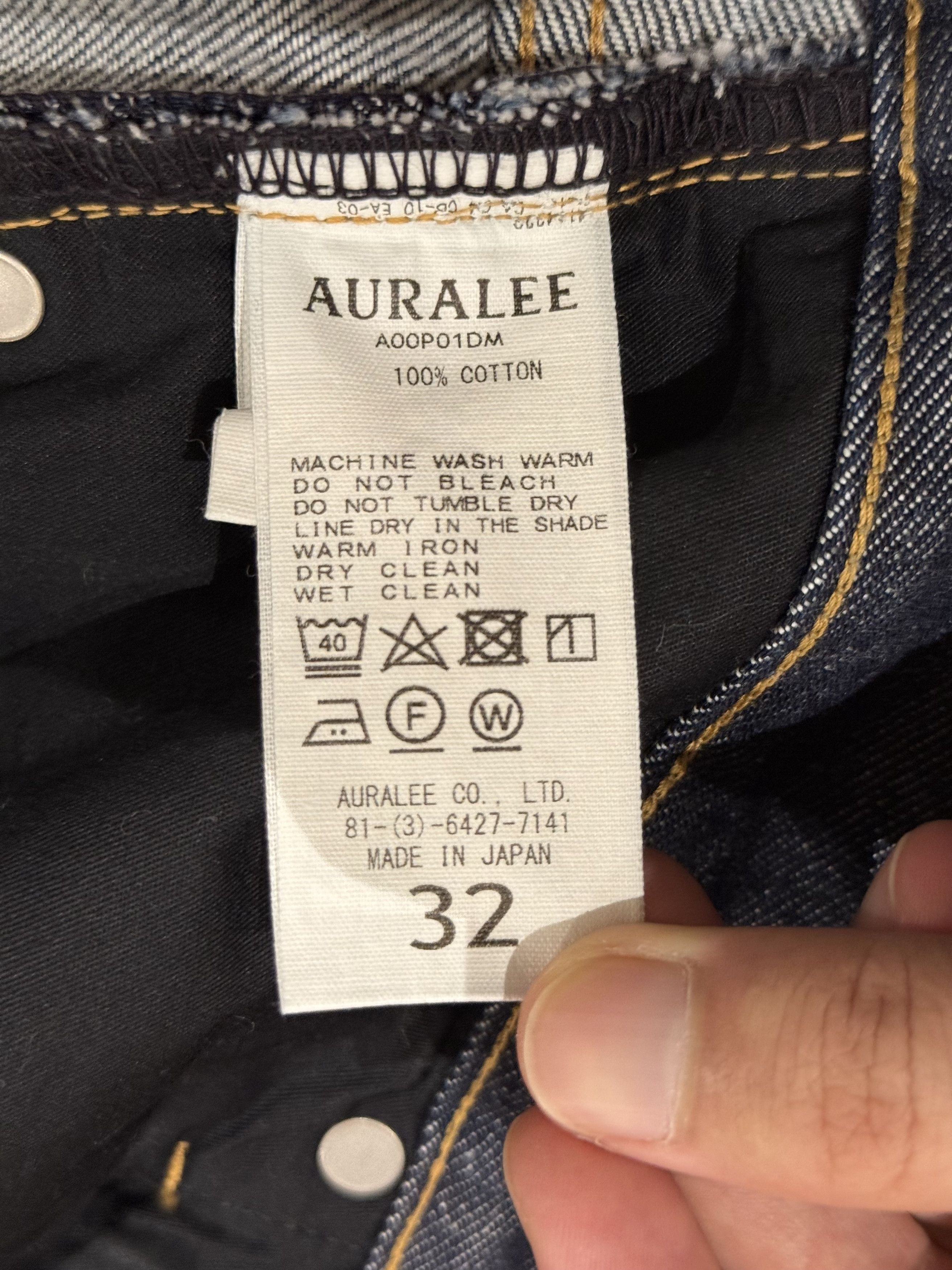 Auralee 💚 Auralee Hard Twist Denim 5P Pants Indigo Zip Fly NEW Size US 32 / EU 48 - 16 Thumbnail