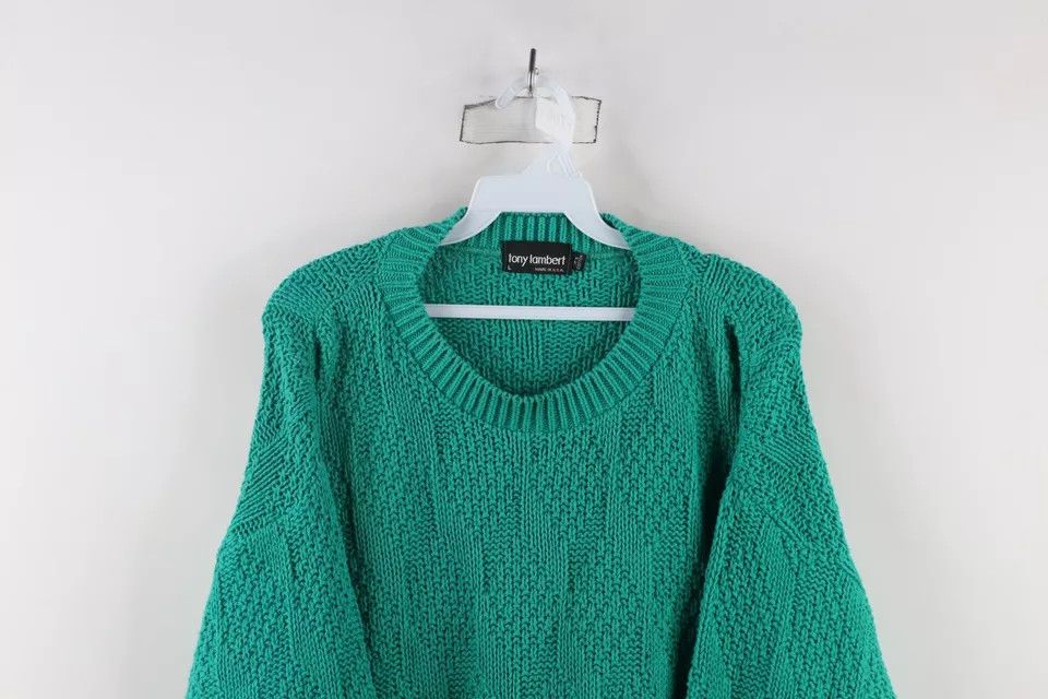 Vintage Vintage 90s Streetwear Textured Knit Crewneck Sweater USA Size US L / EU 52-54 / 3 - 2 Thumbnail