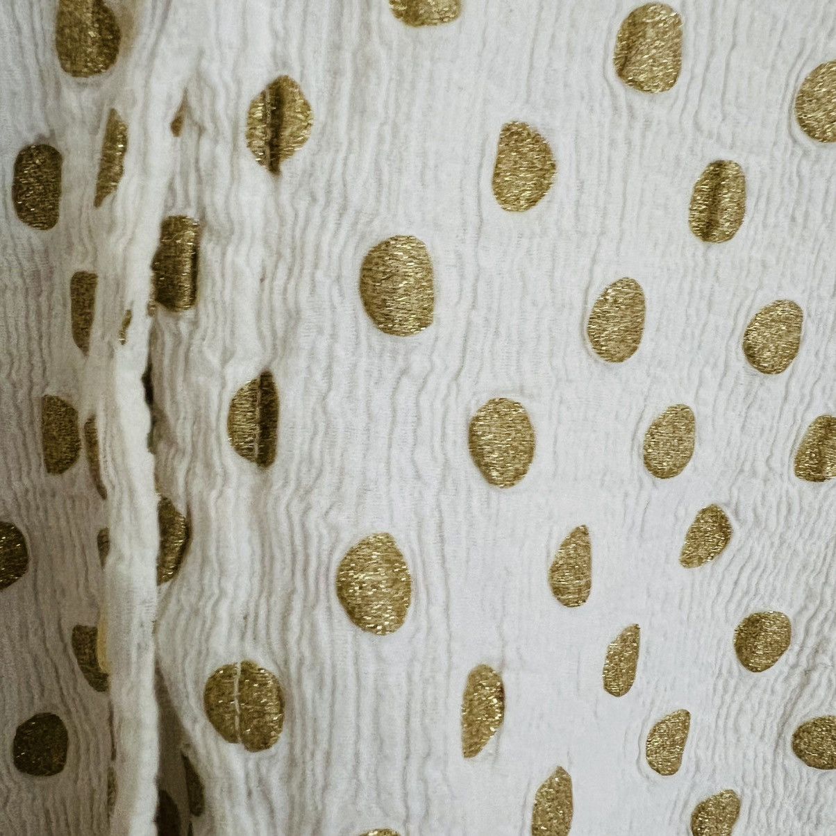 Tsumori Chisato Tsumori Chisato Gold Polka Dot Crinkle Gauze Blouse Japan Size S / US 4 / IT 40 - 7 Thumbnail