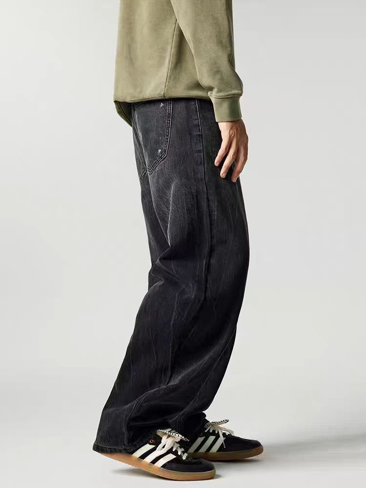 Japanese Brand × Jean Vintage Street Washed Faded Loose Casual Black Jeans Size US 32 / EU 48 - 3 Thumbnail