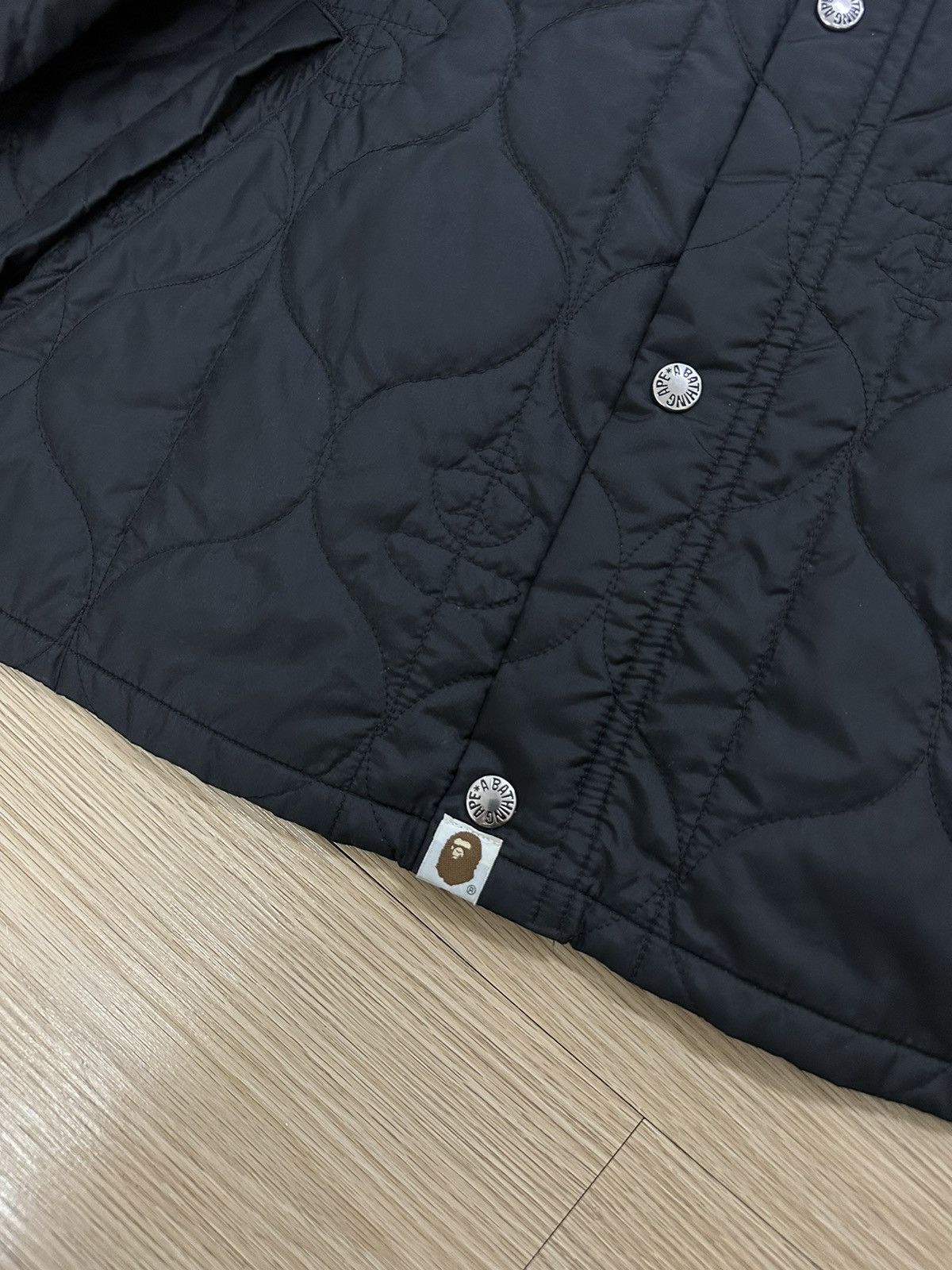 Bape Rare And Beautiful Bape Quilted Light Puffer Zipper Jacket Size US L / EU 52-54 / 3 - 4 Thumbnail