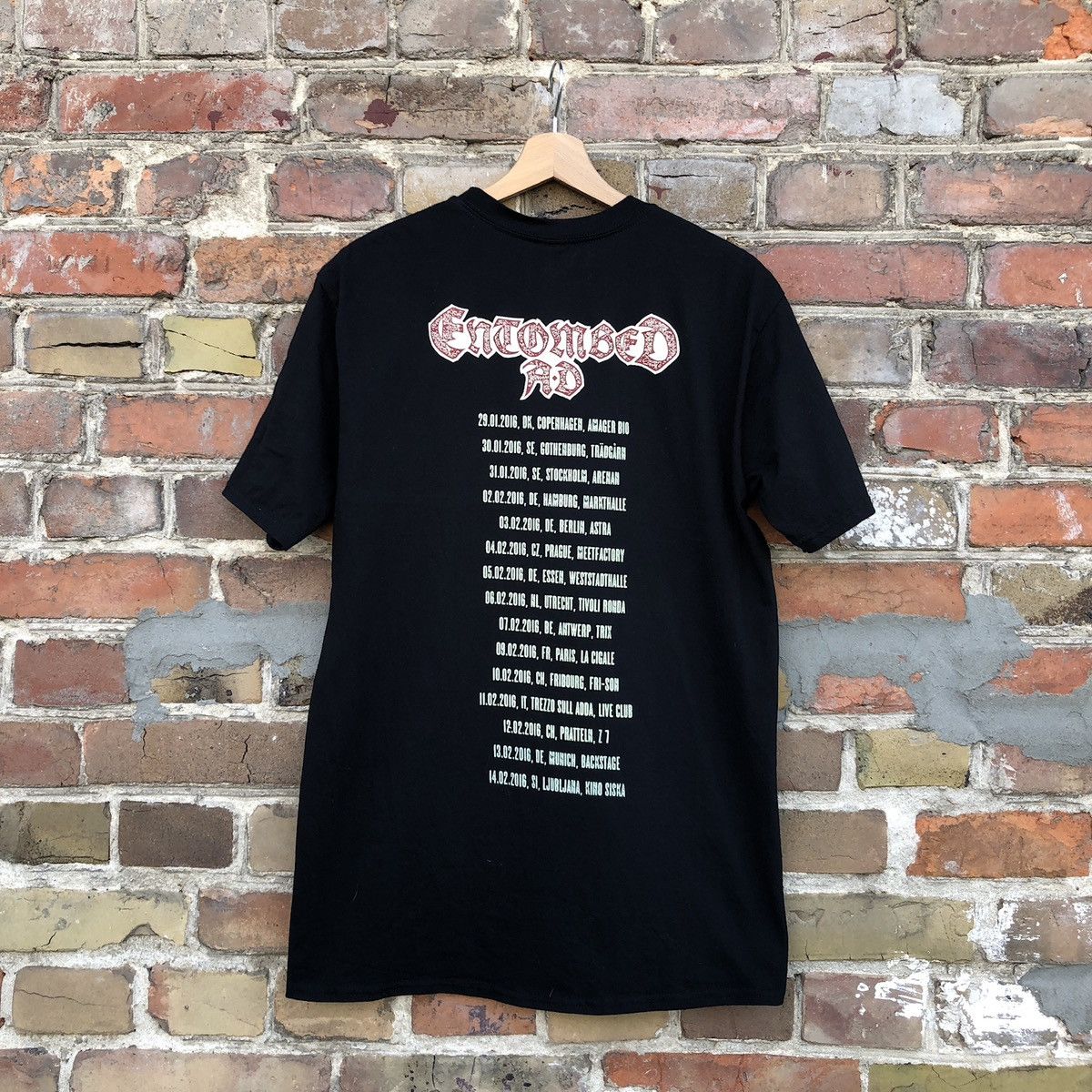 Band Tees Entombed A.D Dead Dawn 2016 Tour Rock Signatures Rare Band L Size US L / EU 52-54 / 3 - 6 Thumbnail
