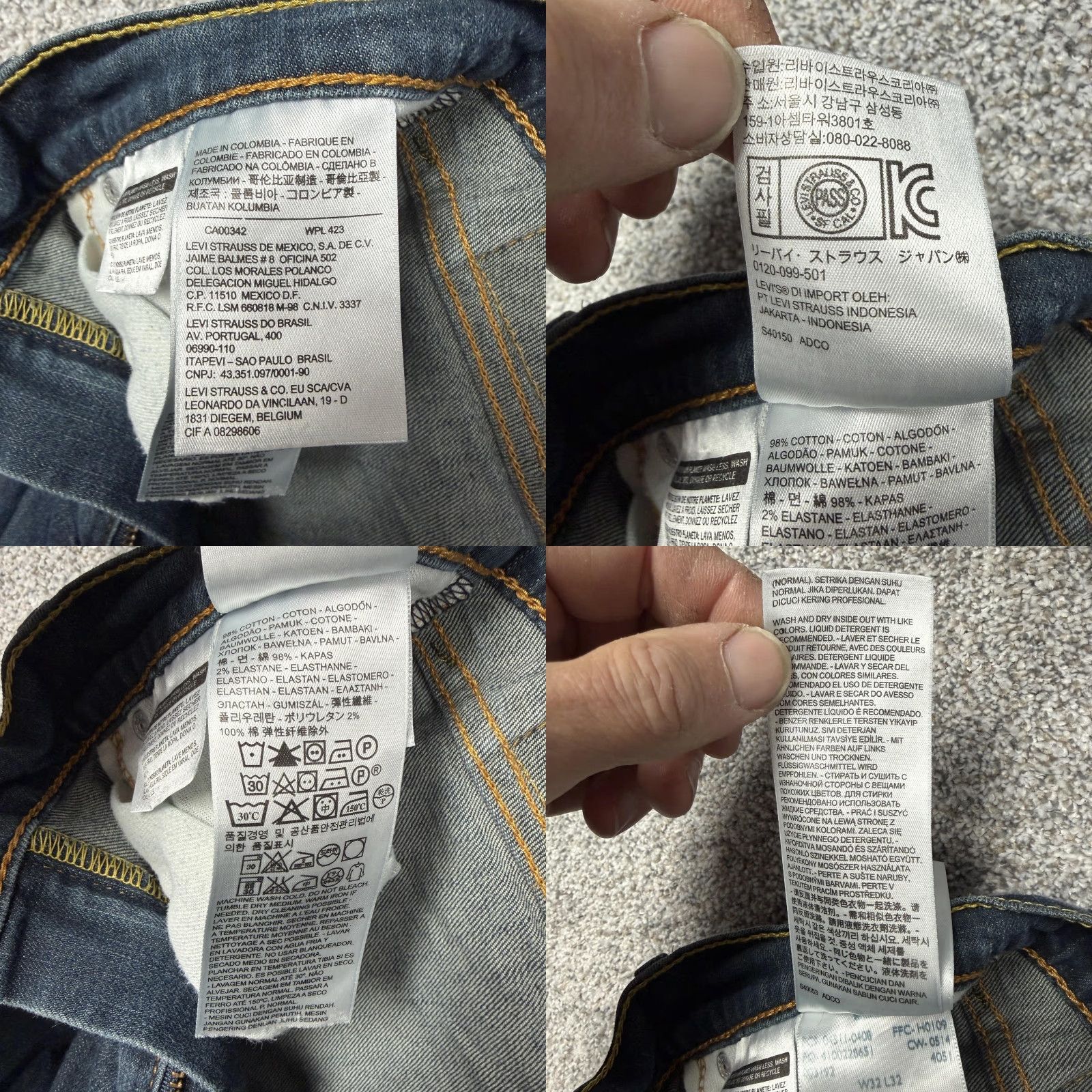 Levi's Levi's 511 Jeans Mens Slim Fit Stretch Denim Blue 30x28.5 Zip Fly Pockets 5 Pocket Dark Wash Size US 30 / EU 46 - 8 Thumbnail