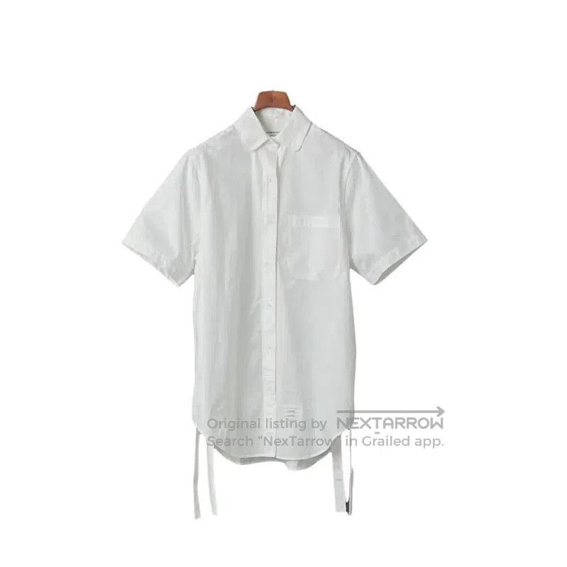 Thom Browne Thom Browne White Short Sleeve Shirt . Size L / US 10 / IT 46 - 1 Thumbnail