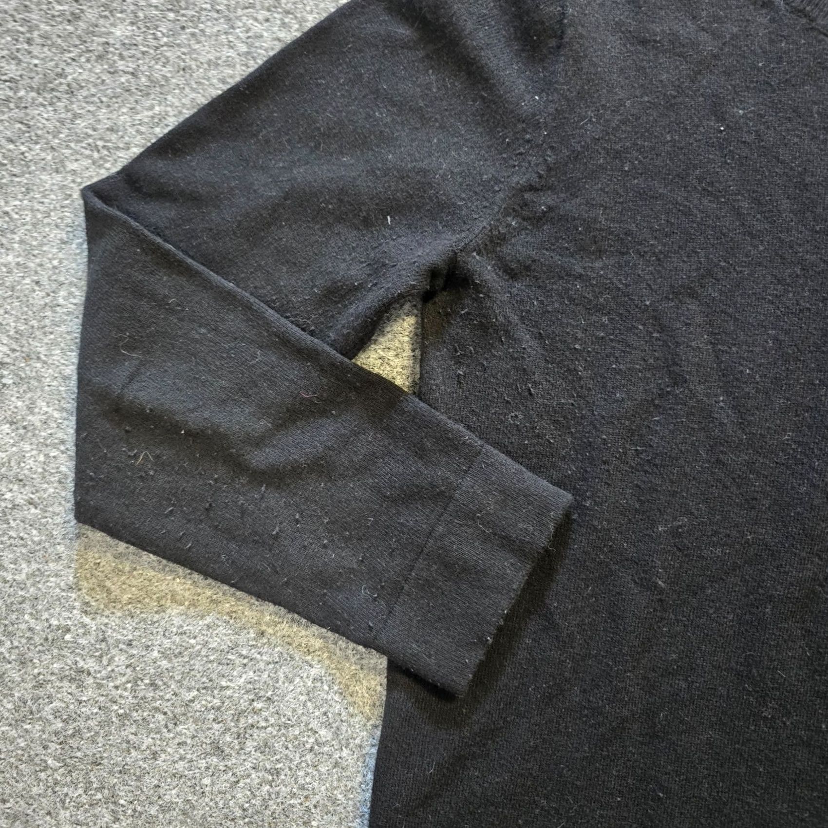 J.Crew J.CREW Sweater Womens Medium Black Merino Wool Blend Long Sleeve Classic Pullover Knit Casual Size M / US 6-8 / IT 42-44 - 3 Thumbnail