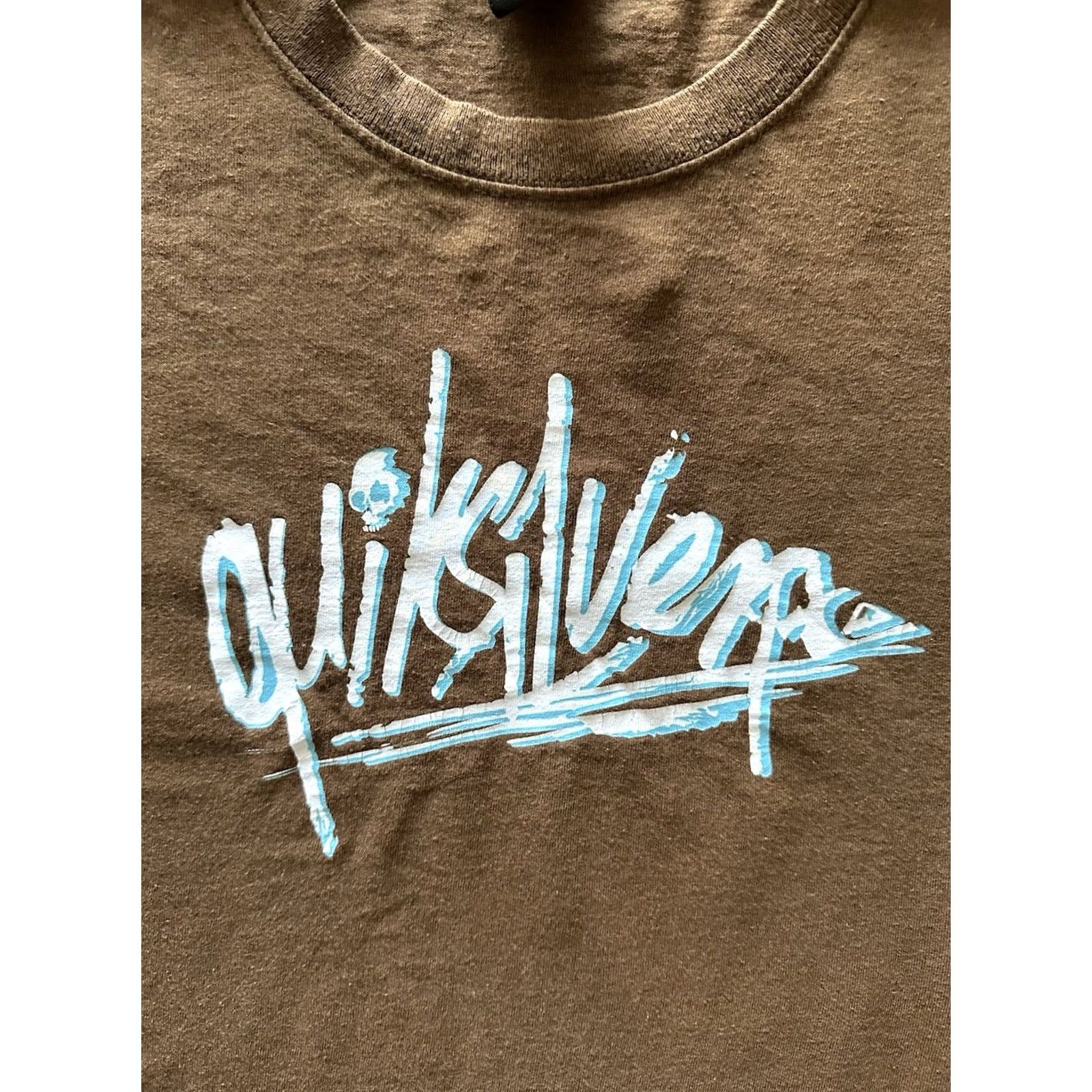 Quiksilver VINTAGE Quiksilver Tee Surf Skate Brown Men’s Sz Large Shirt 90s Center Logo Chest 24” Length 28.5” Mens Size US L / EU 52-54 / 3 - 2 Thumbnail