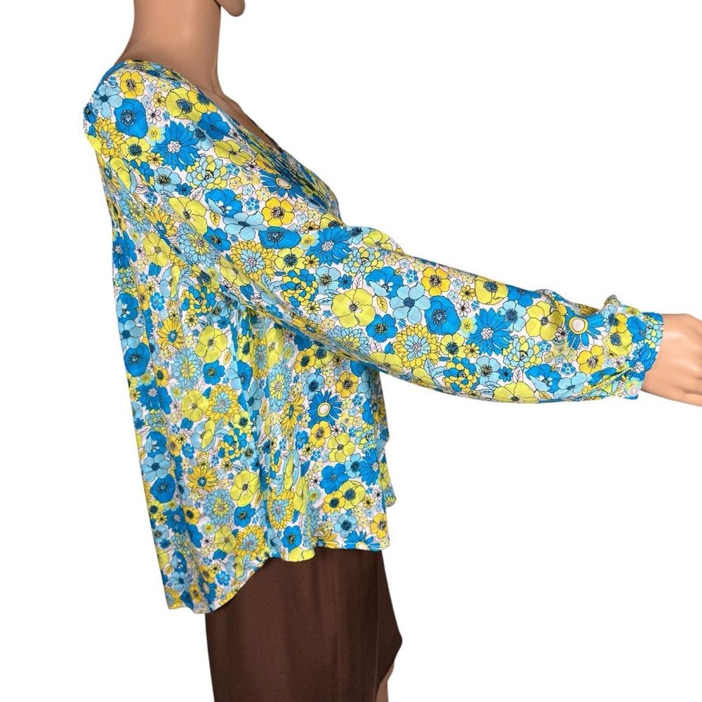 Other Jane and Delancey Floral Rayon Long Sleeve Shirt Size S Size S / US 4 / IT 40 - 3 Thumbnail
