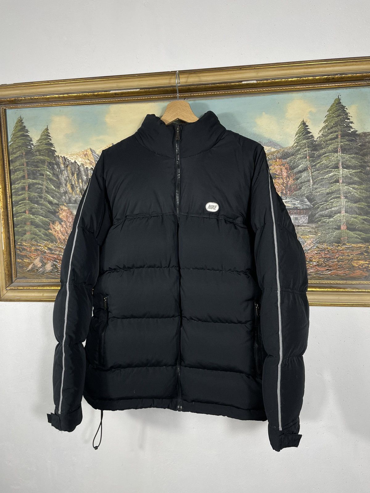 Nike × Vintage Nike Small Swoosh Zip Hoodie Black Y2k 00s Retro Size US M / EU 48-50 / 2 - 3 Thumbnail