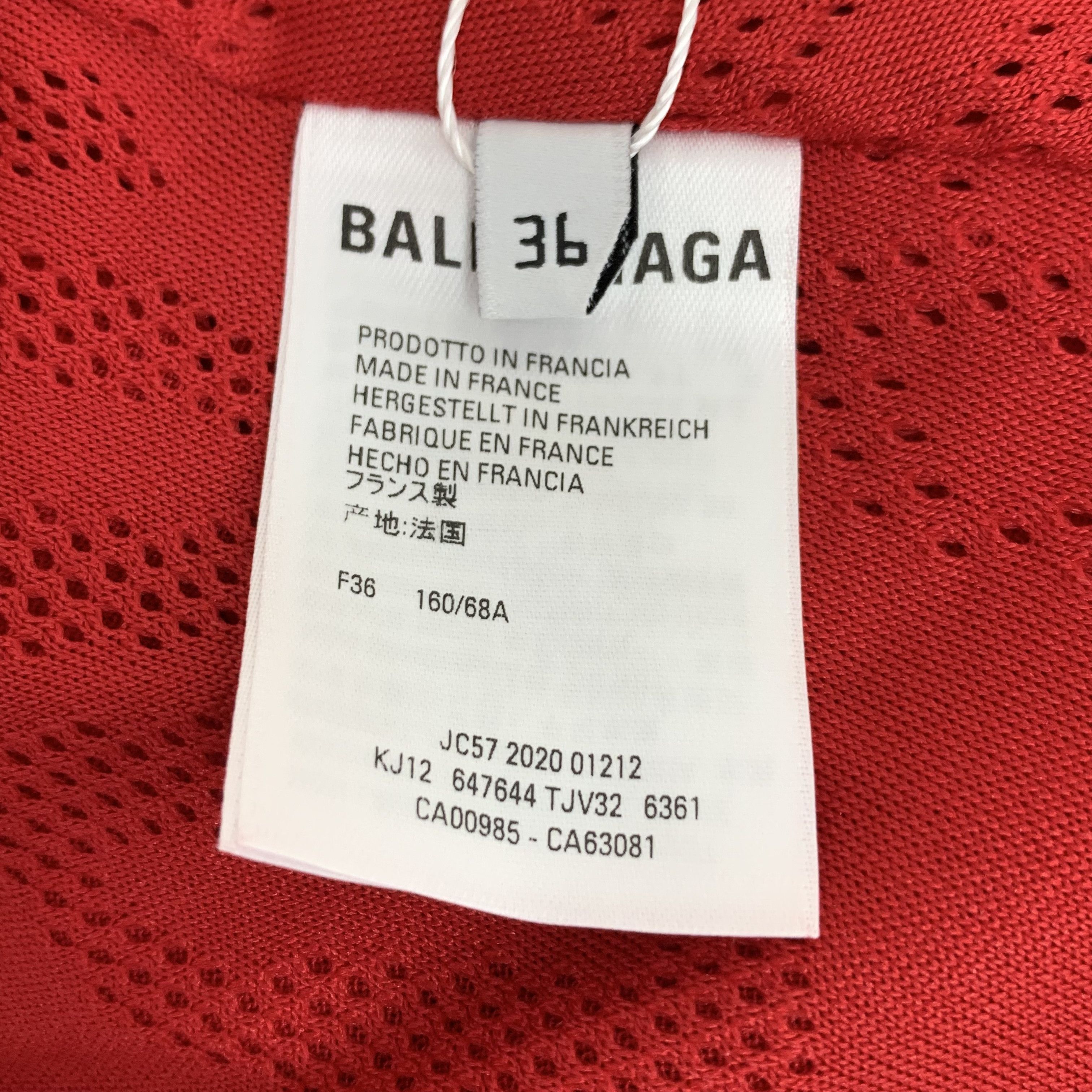 Balenciaga CW0423 Balenciaga Red Maxi Skirt With Textured Pattern Size 26" / US 2 / IT 38 - 6 Thumbnail