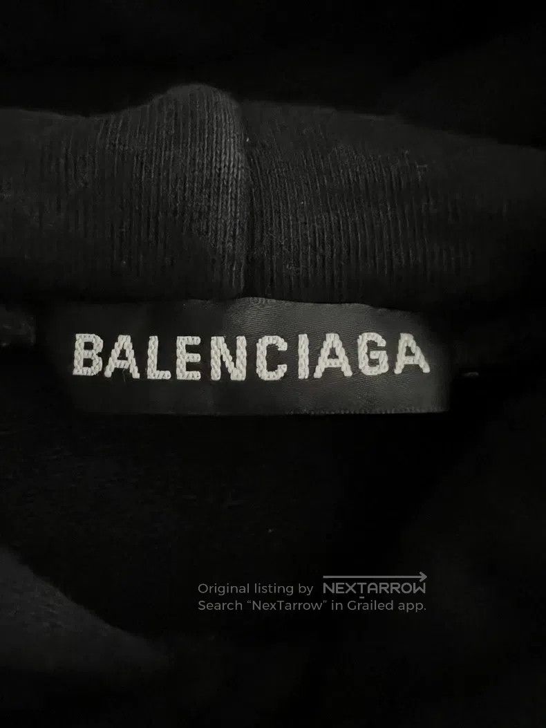 Balenciaga Balenciaga Black Double-sided Logo Hoodie, Size L Size US L / EU 52-54 / 3 - 3 Thumbnail