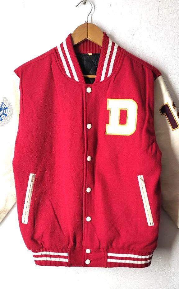 Vintage VINTAGE 80S LEATHER VARSITY JACKET Size US M / EU 48-50 / 2 - 9 Thumbnail