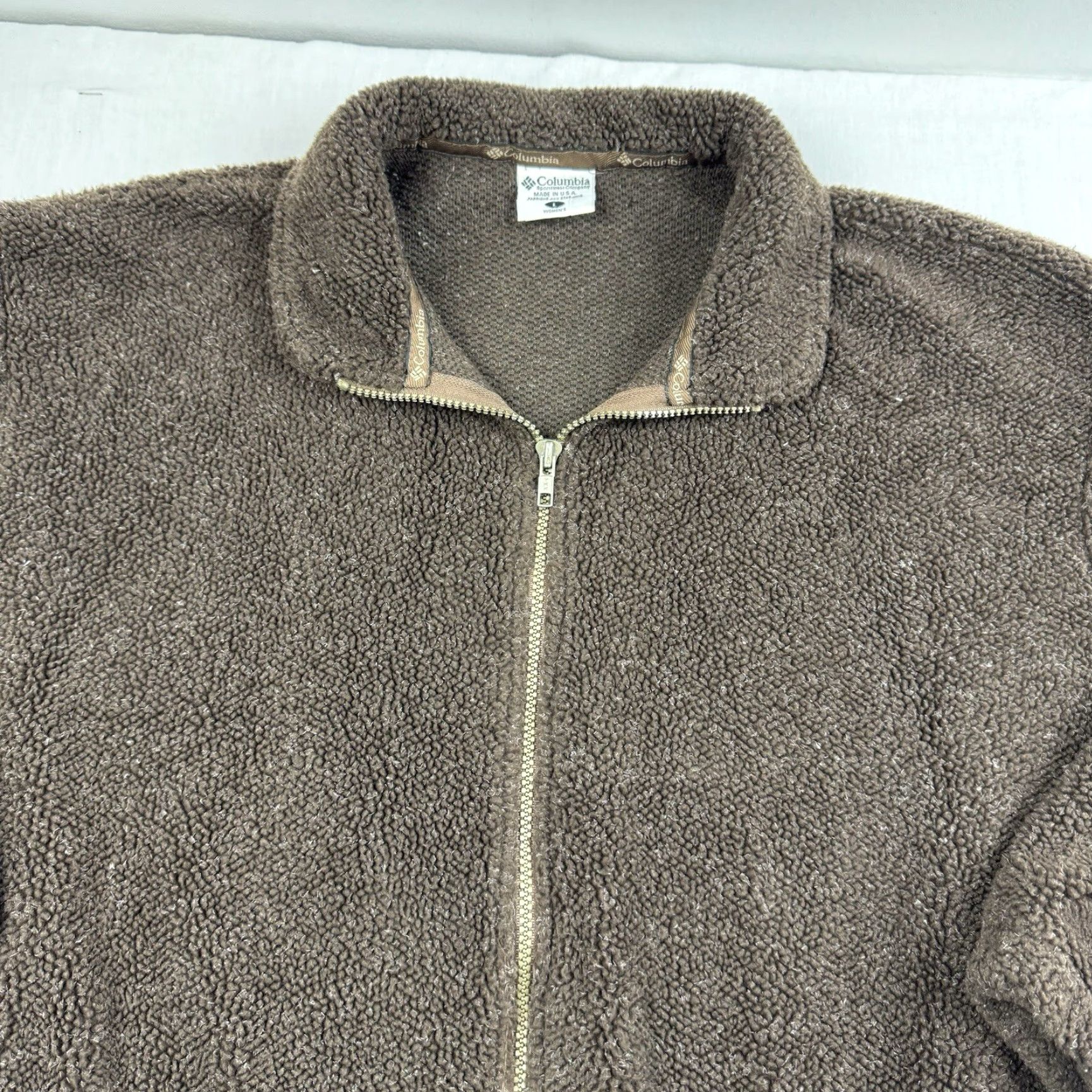 Vintage VINTAGE Columbia Fleece Jacket Womens Large Brown 90s Casual Outdoor Full Zip Size L / US 10 / IT 46 - 2 Thumbnail