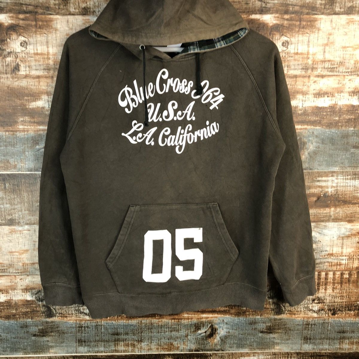 Japanese Brand Blue Cross Brown Hoodie #A1274 Size US S / EU 44-46 / 1 - 3 Thumbnail