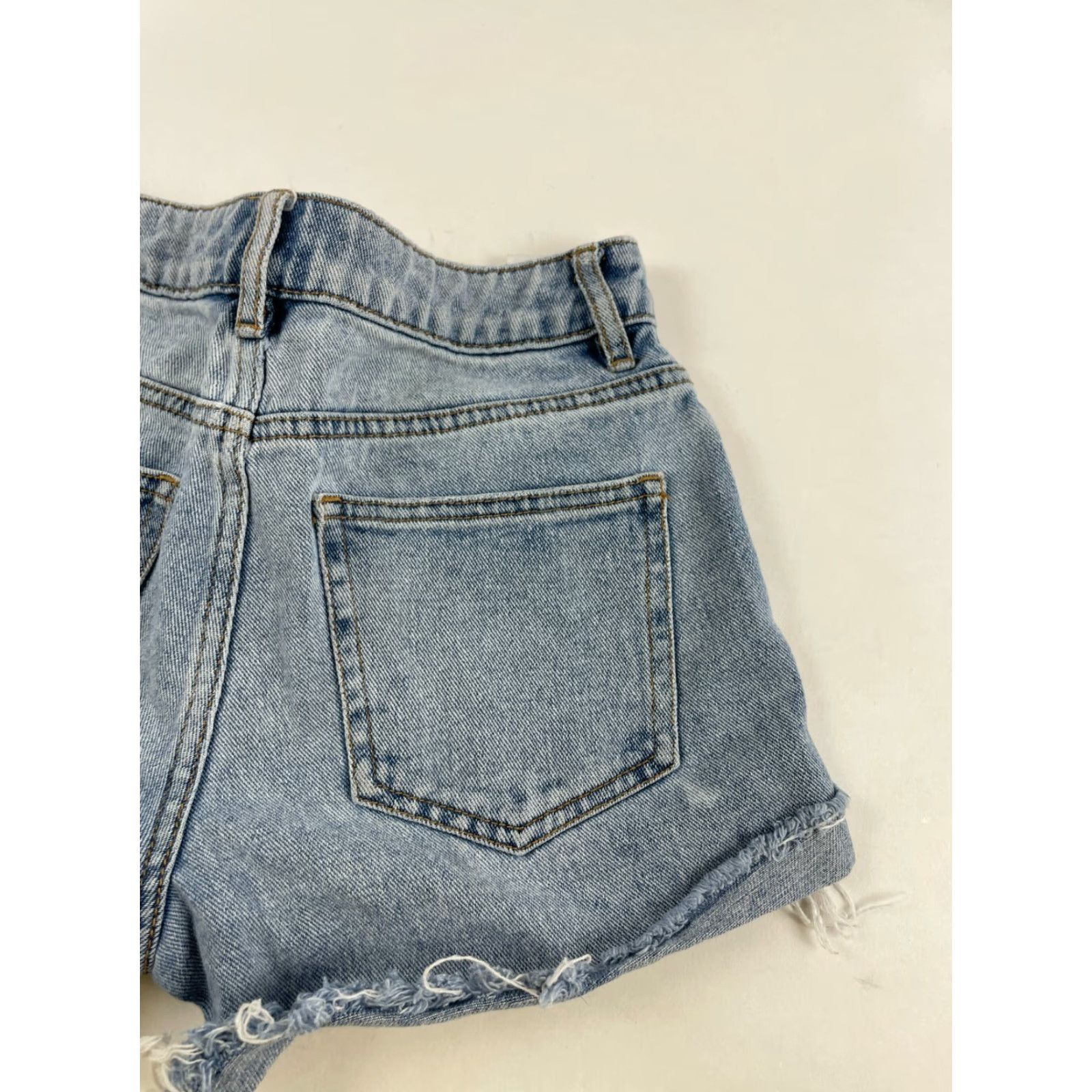 Pacsun PacSun Women's Jean Shorts Denim Mom Short Cut-Off Raw Hem Distressed Size 23 Gray Size 42" / US 20 - 4 Thumbnail