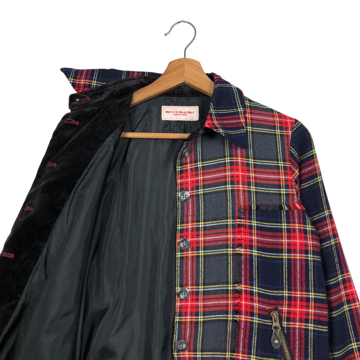 Japanese Brand 📌Cropped Biker Zipper Jacket Tartan Betty's Blue Label Size US M / EU 48-50 / 2 - 13 Thumbnail