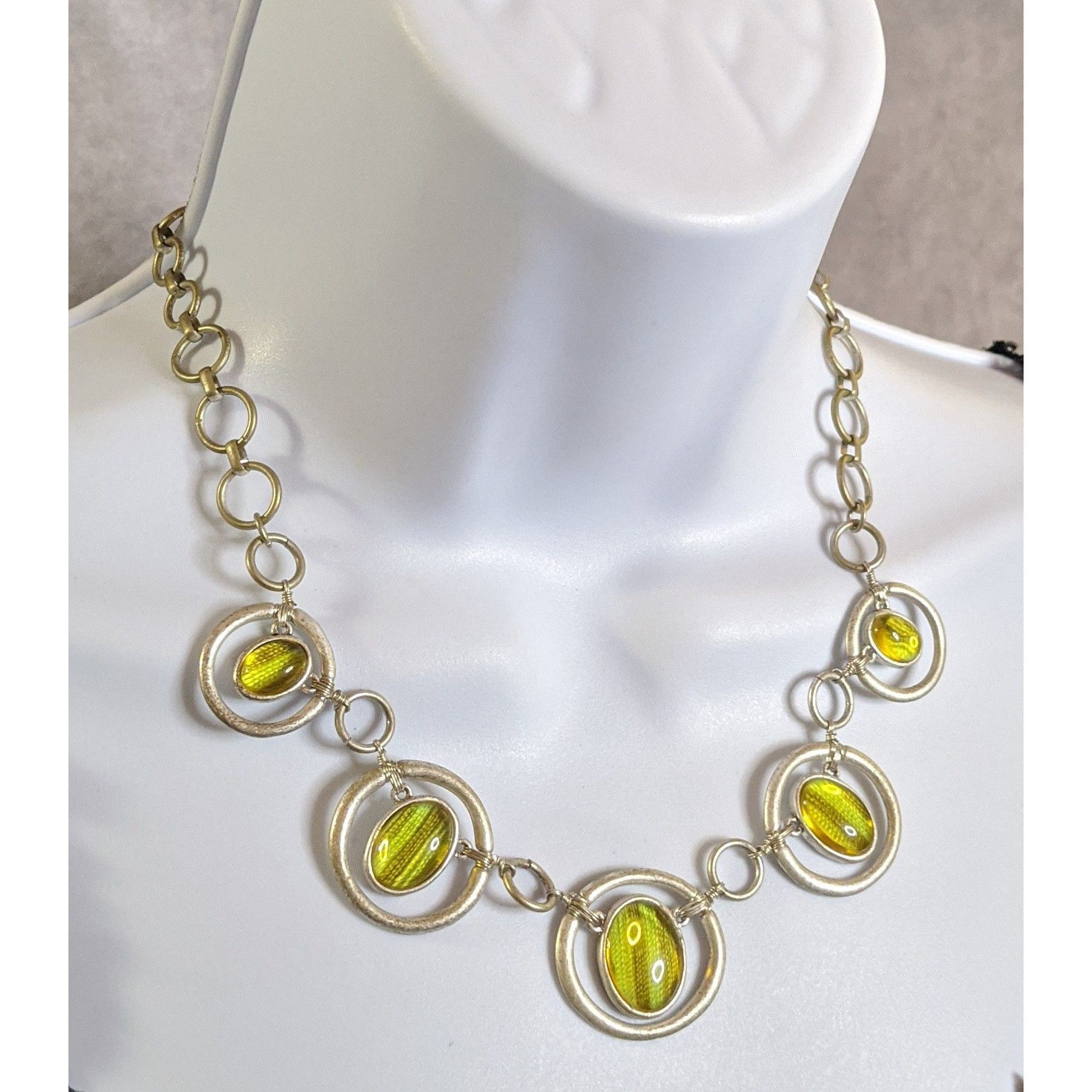 Liz Claiborne Vintage Liz Claiborne Whimsical Silver Tone Necklace With Li Size ONE SIZE - 1 Thumbnail