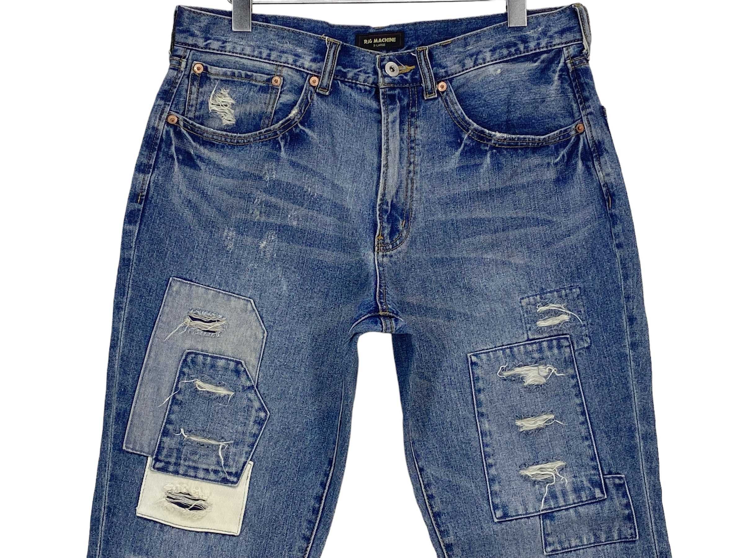 Japanese Brand Rag Machine Baggy Jeans Hip Hop Jeans Size US 34 / EU 50 - 3 Thumbnail