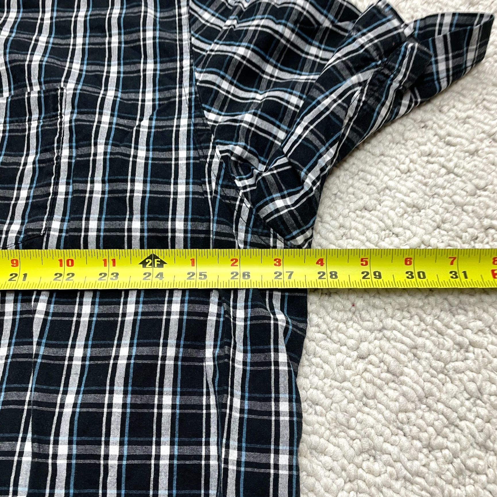 Wrangler Wrangler Shirt Mens 2XL Black Plaid Short Sleeve Button-Down Cotton Outdoor Top Size US XXL / EU 58 / 5 - 7 Thumbnail