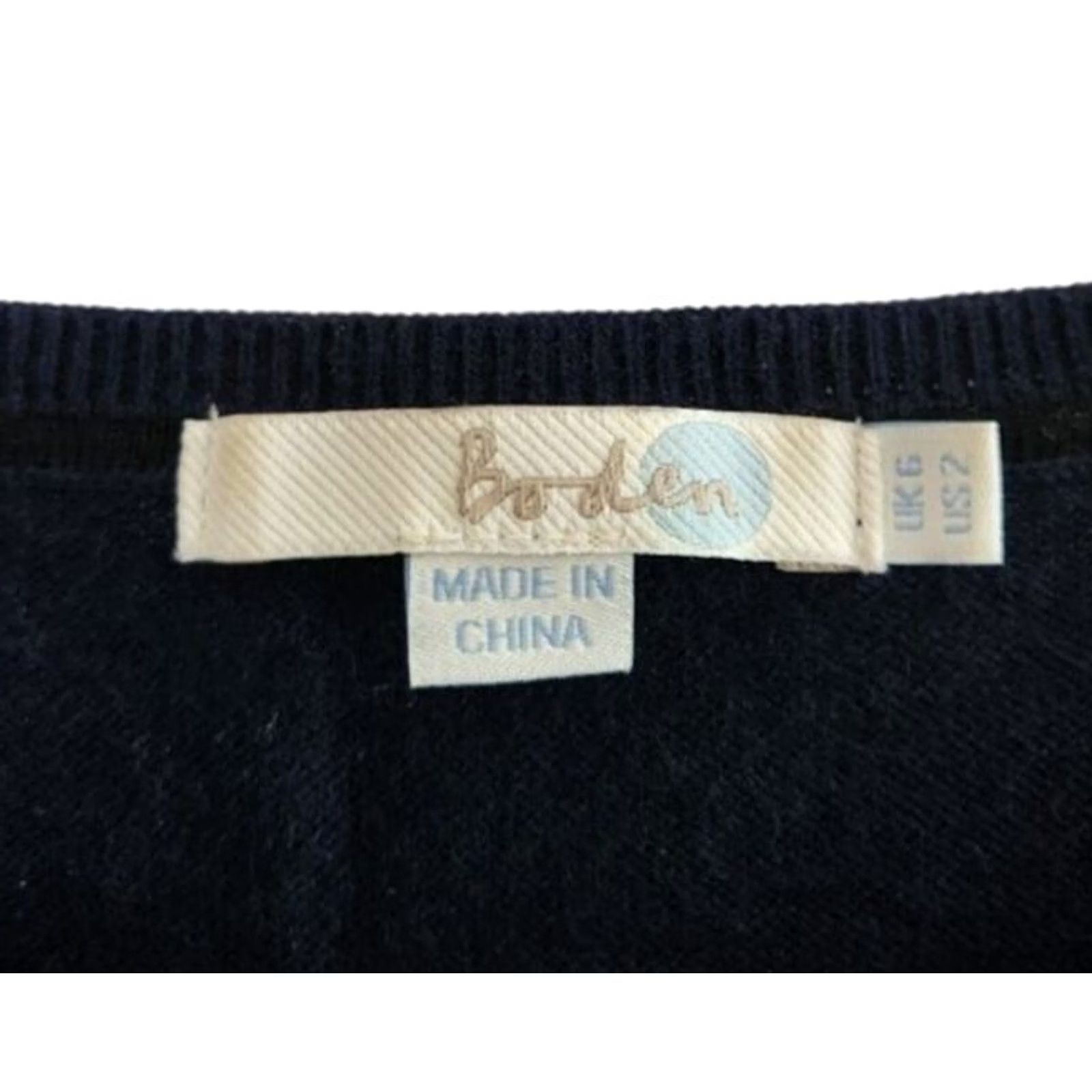 Boden Boden Womens Sweater Shirt Pullover Crewneck Navy Blue Size 2 Knit Cotton Wool Blend Size XS / US 0-2 / IT 36-38 - 4 Thumbnail