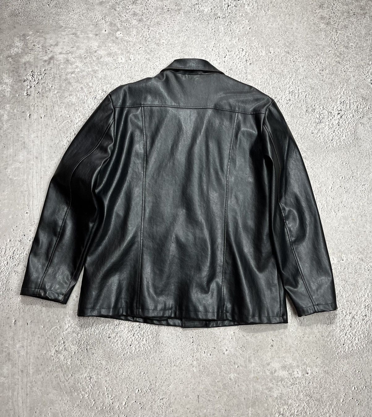 Other Vintage Black Faux Leather Jacket XL Button Up 90s Size US XL / EU 56 / 4 - 10 Thumbnail