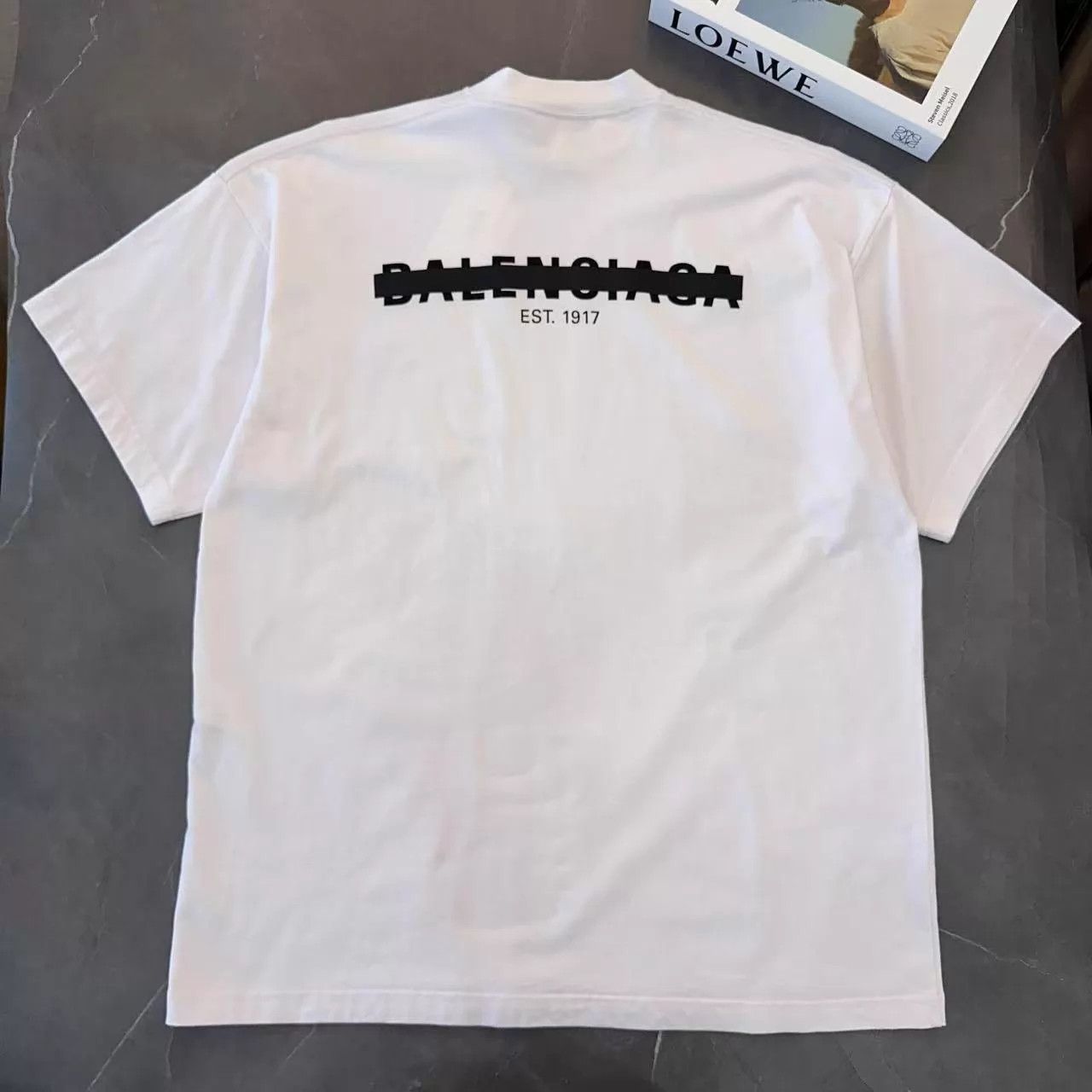 Balenciaga Balenciaga Tape Embroidered Logo Short Sleeve L Size L / US 10 / IT 46 - 2 Thumbnail