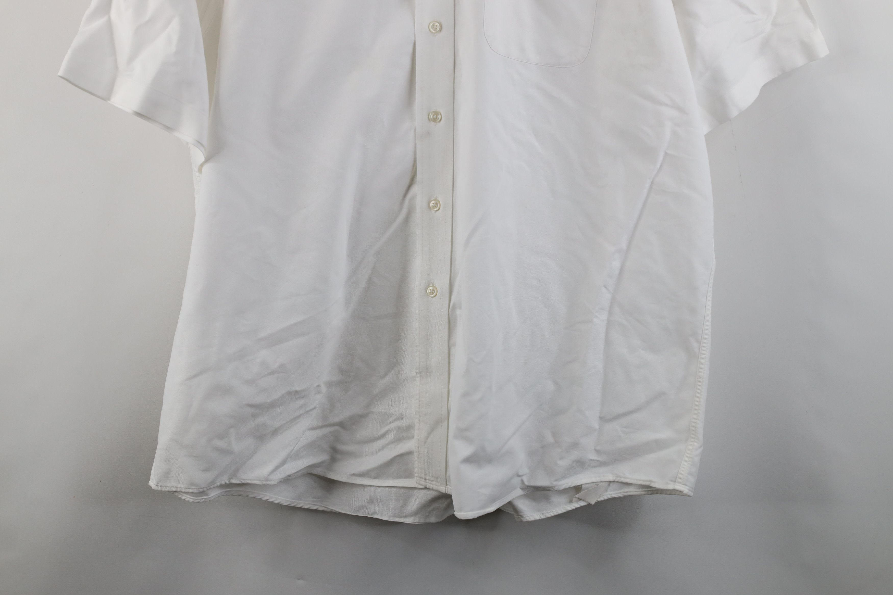 L.L. Bean × Vintage Vintage 90s LL Bean Short Sleeve Collared Button Shirt White Size US M / EU 48-50 / 2 - 3 Thumbnail