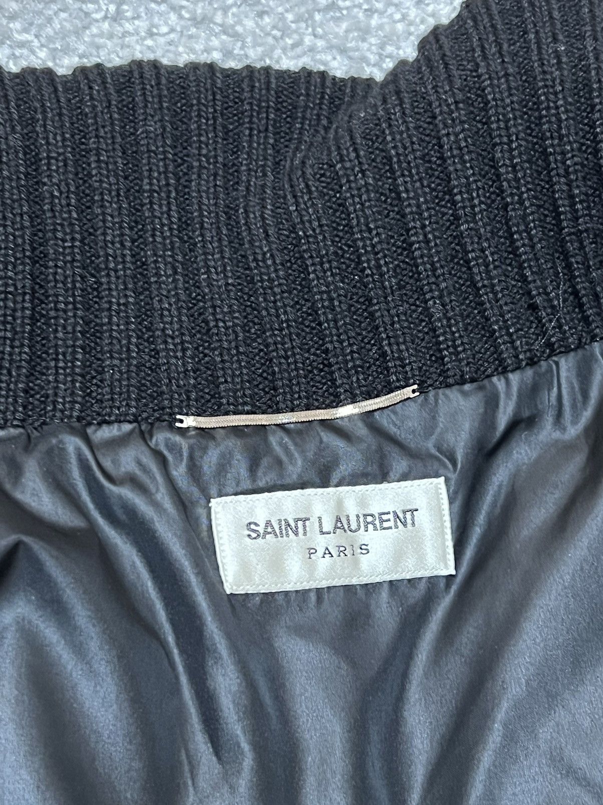 Saint Laurent Paris Saint Laurent Padded Stripe-Trim Puffer Jacket Size US L / EU 52-54 / 3 - 16 Thumbnail
