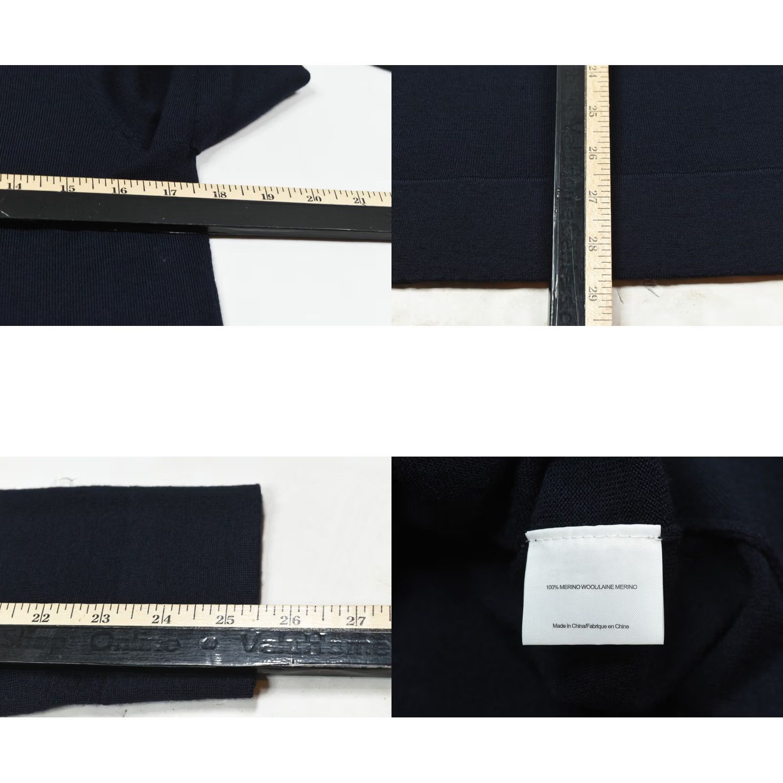 Tory Burch Tory Burch Merino Wool Embellished Tunic Sweater Blue Long Sleeve Women M-V-Neck Casual Knit Wool Size M / US 6-8 / IT 42-44 - 8 Thumbnail
