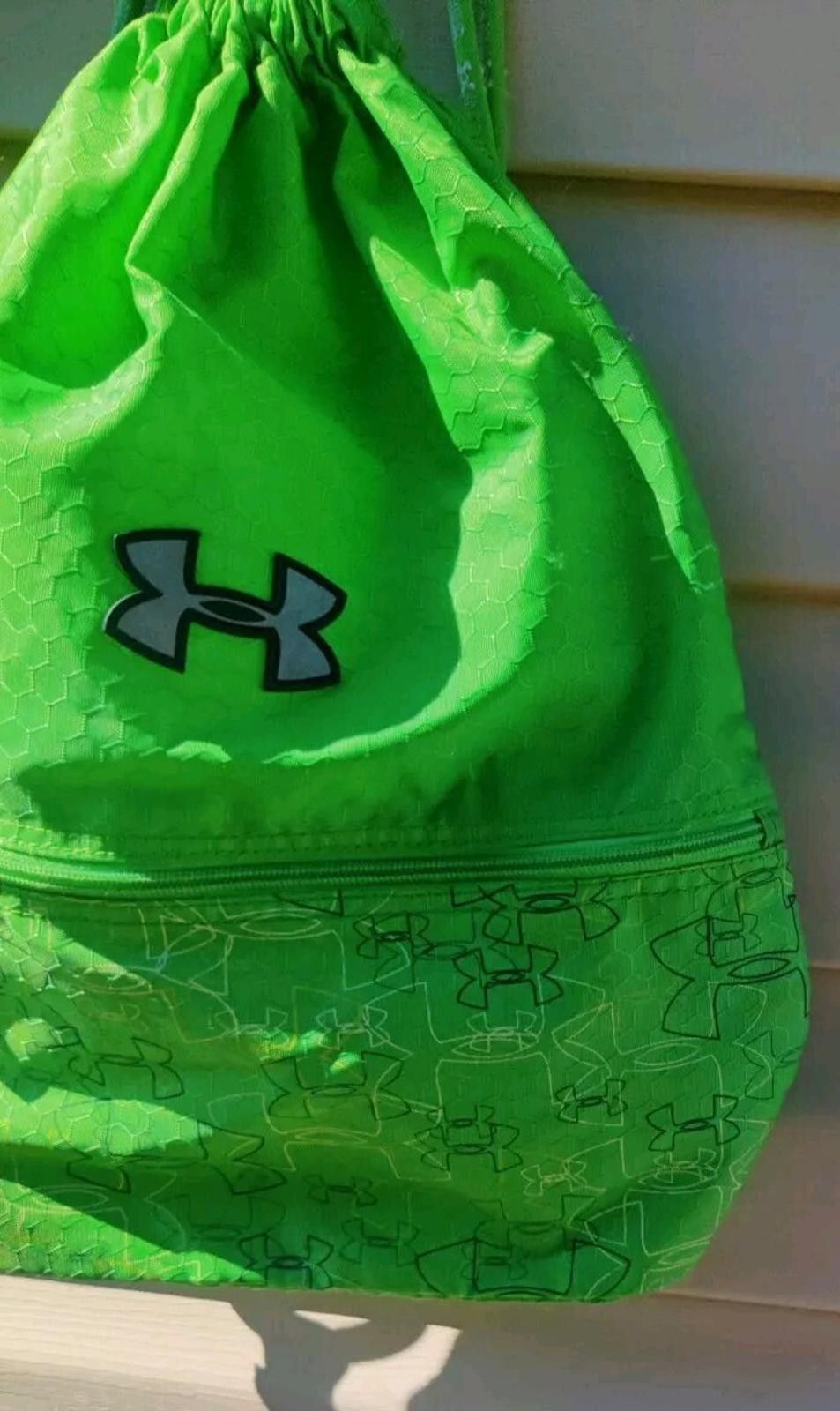 Under Armour Under Armour Backpack Green Drawstring Tote Bag Size ONE SIZE - 2 Thumbnail