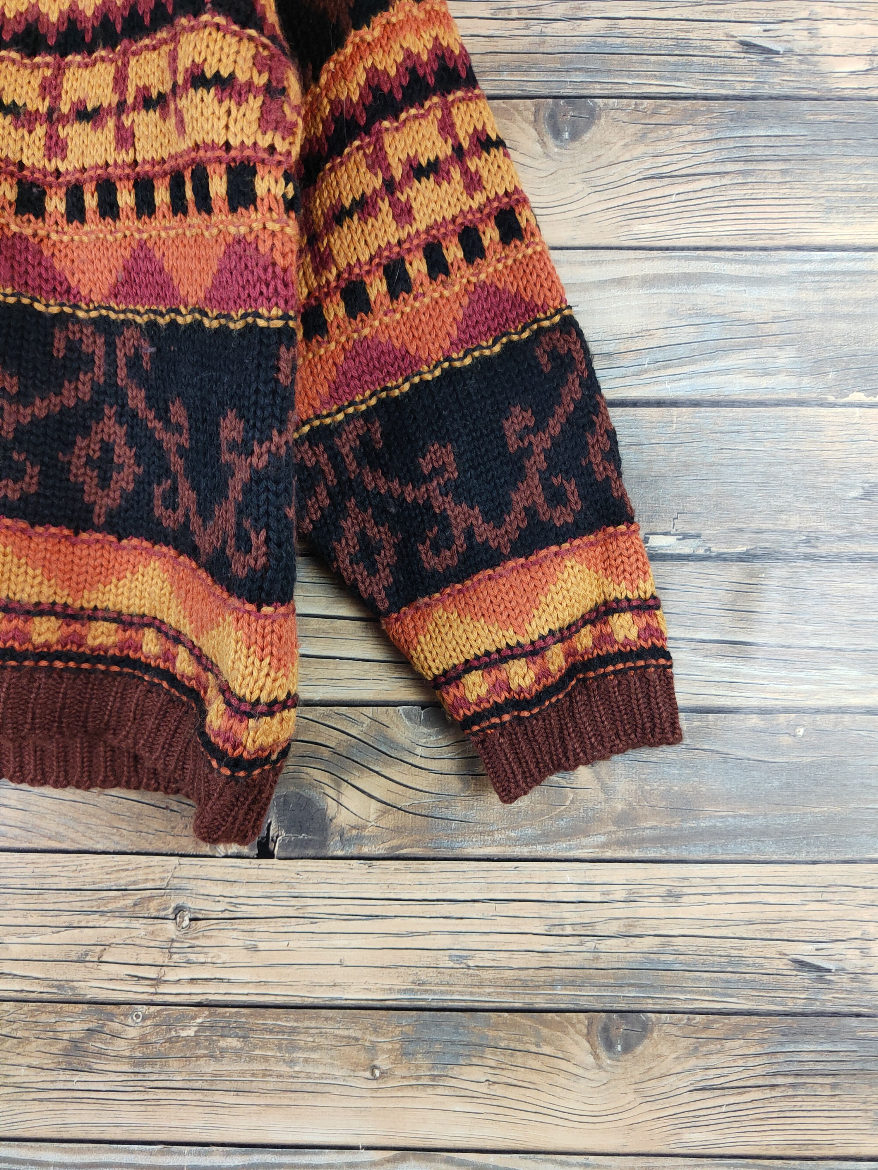 Japanese Brand Together! Brown Orange Knitwear Sweaters #W1540 Size US M / EU 48-50 / 2 - 6 Thumbnail