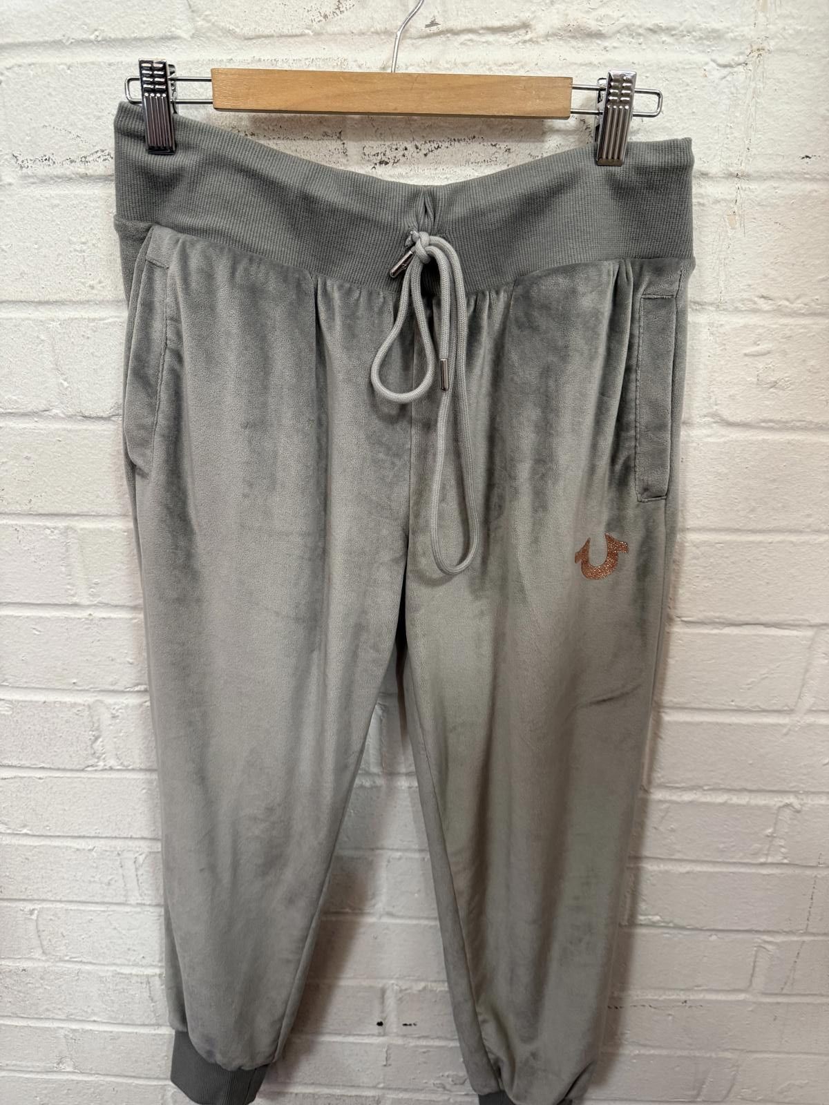 True Religion True Religion Women's Grey Velour Casual Pants Size S Size 28" / US 6 / IT 42 - 3 Thumbnail