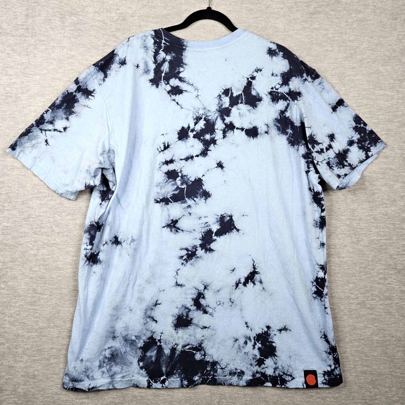 Vintage Cookies Blue Sky Tie Dye Navy Blue Short Sleeve Crew Neck Tee 3XL Men Regular Cotton T-Shirt New Size US 39 - 2 Thumbnail