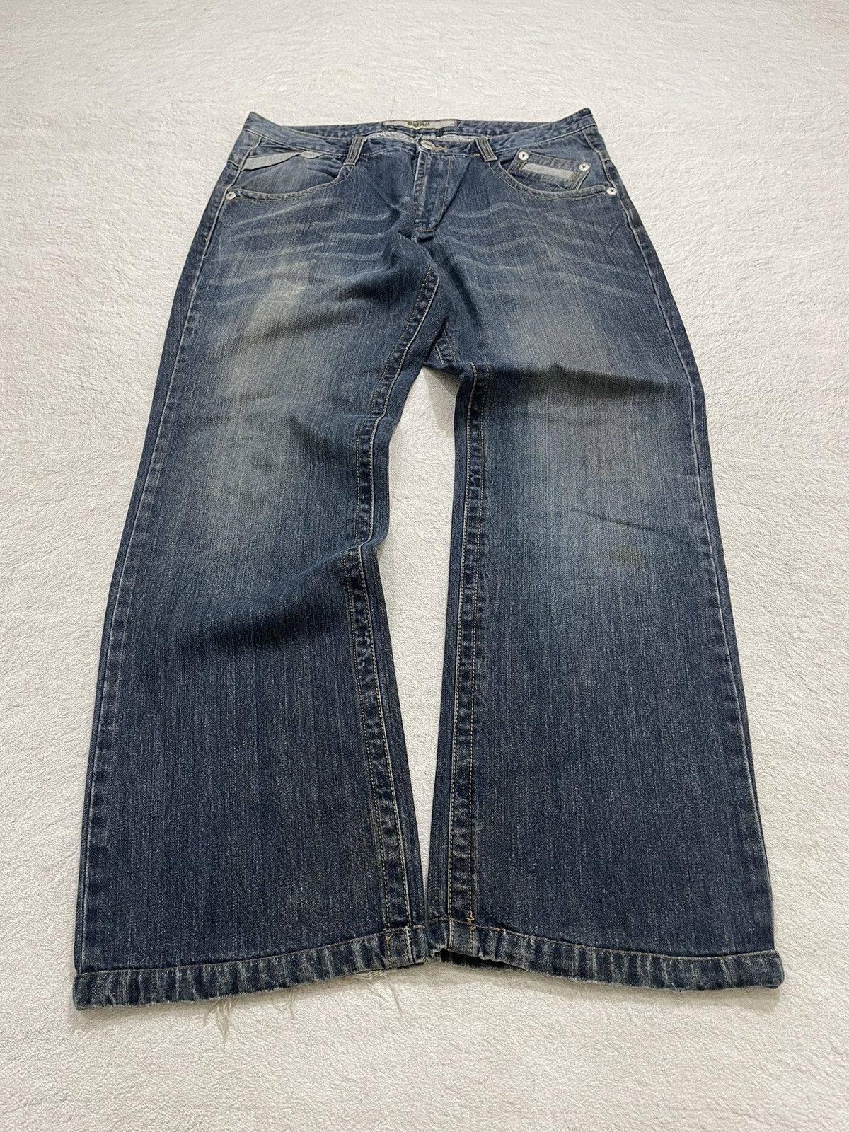 If Six Was Nine 2000s Blueforce Faded Blue Jeans y2k Style Size US 34 / EU 50 - 1 Thumbnail