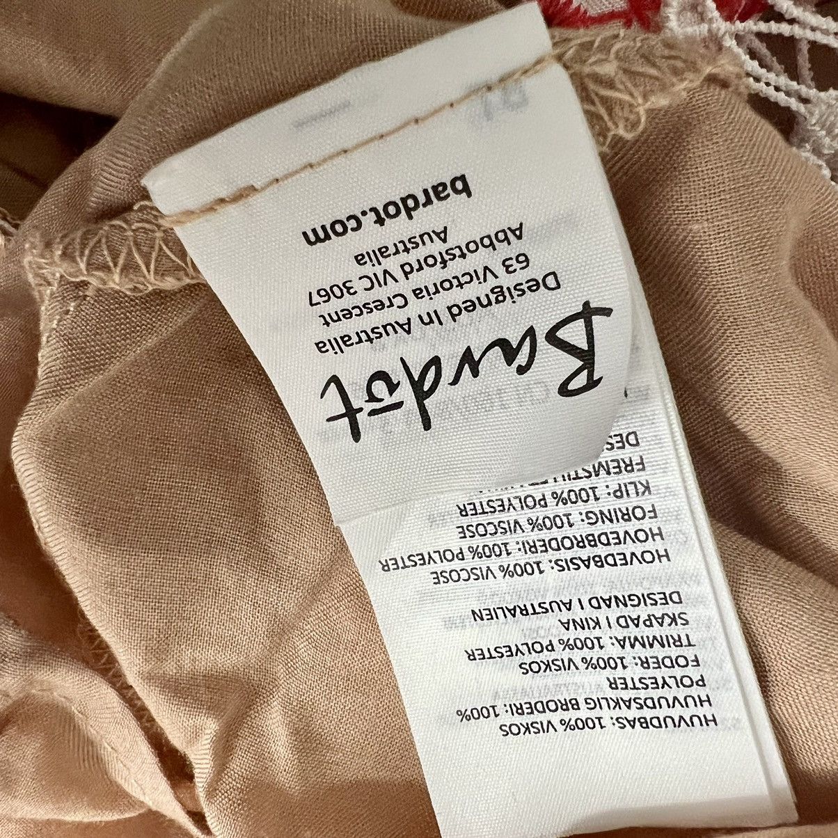Designer Bardot Shock Camille Mini Dress Floral Lace Embroidered 4 XS Size XS / US 0-2 / IT 36-38 - 11 Thumbnail