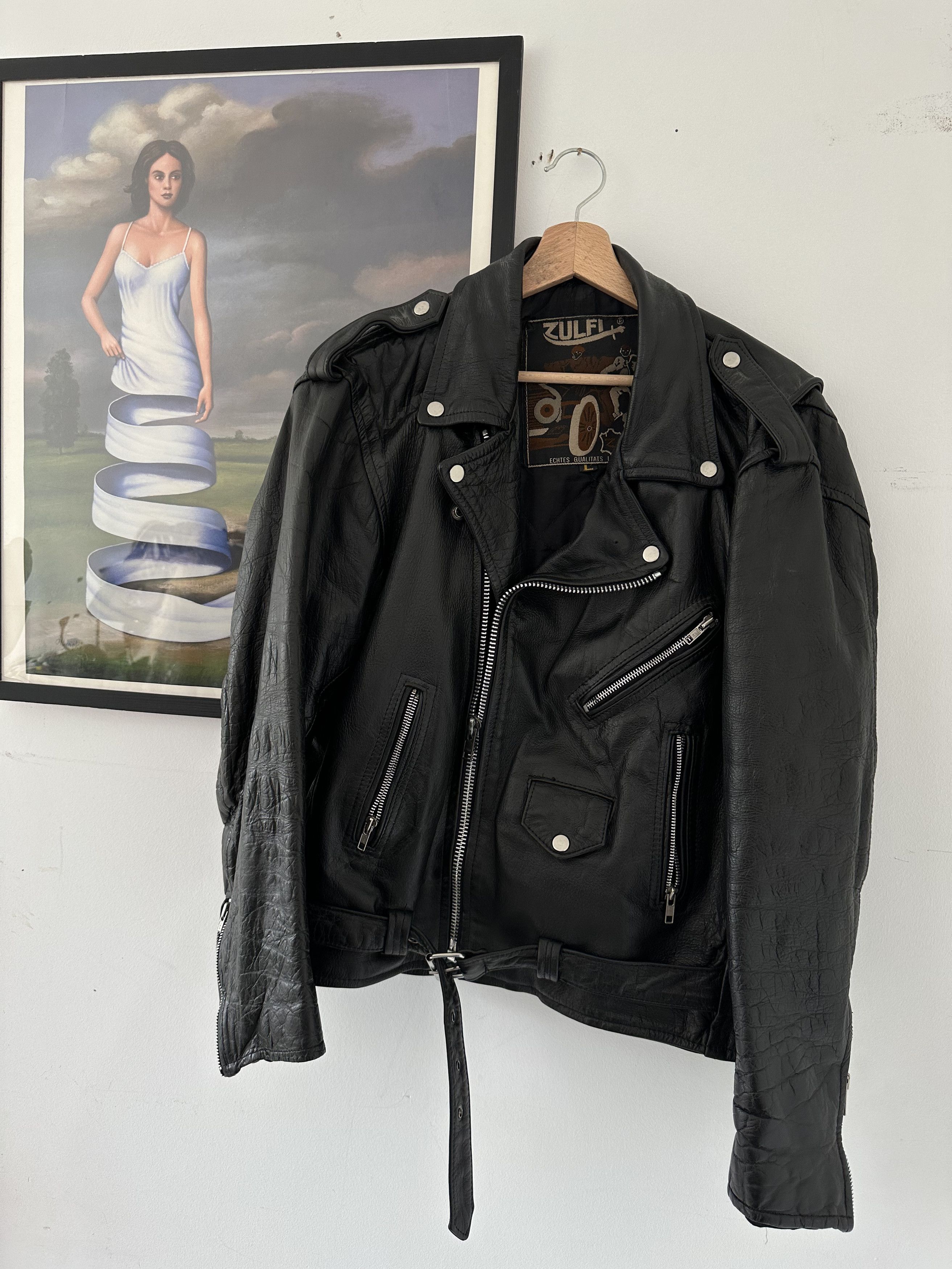 Vintage Avant-garde Y2K 2000s Leather Biker Jacket