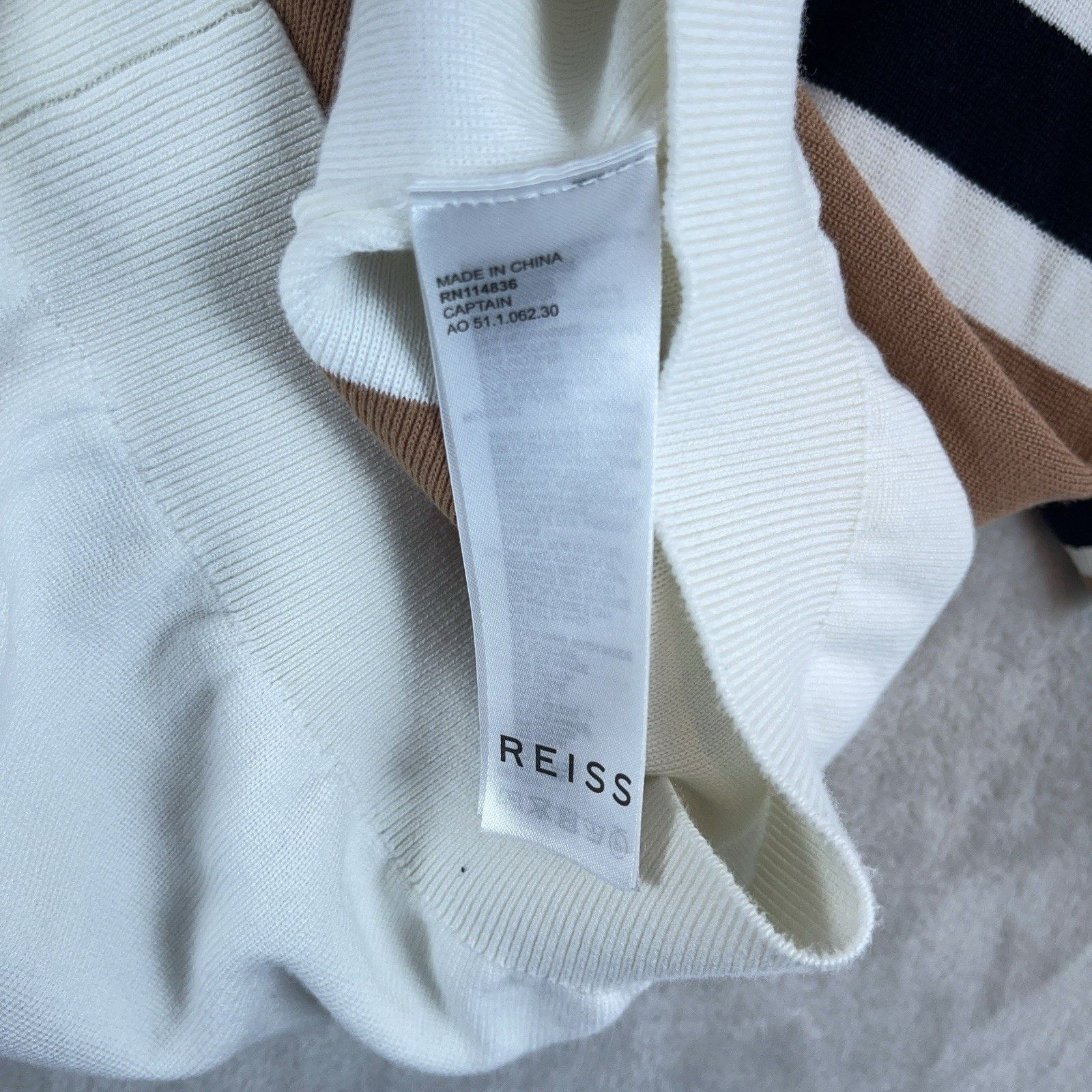 Reiss Reiss Captain Half Zip Stripe Knit Modal Polo Retro Mod Slim Size US S / EU 44-46 / 1 - 6 Thumbnail
