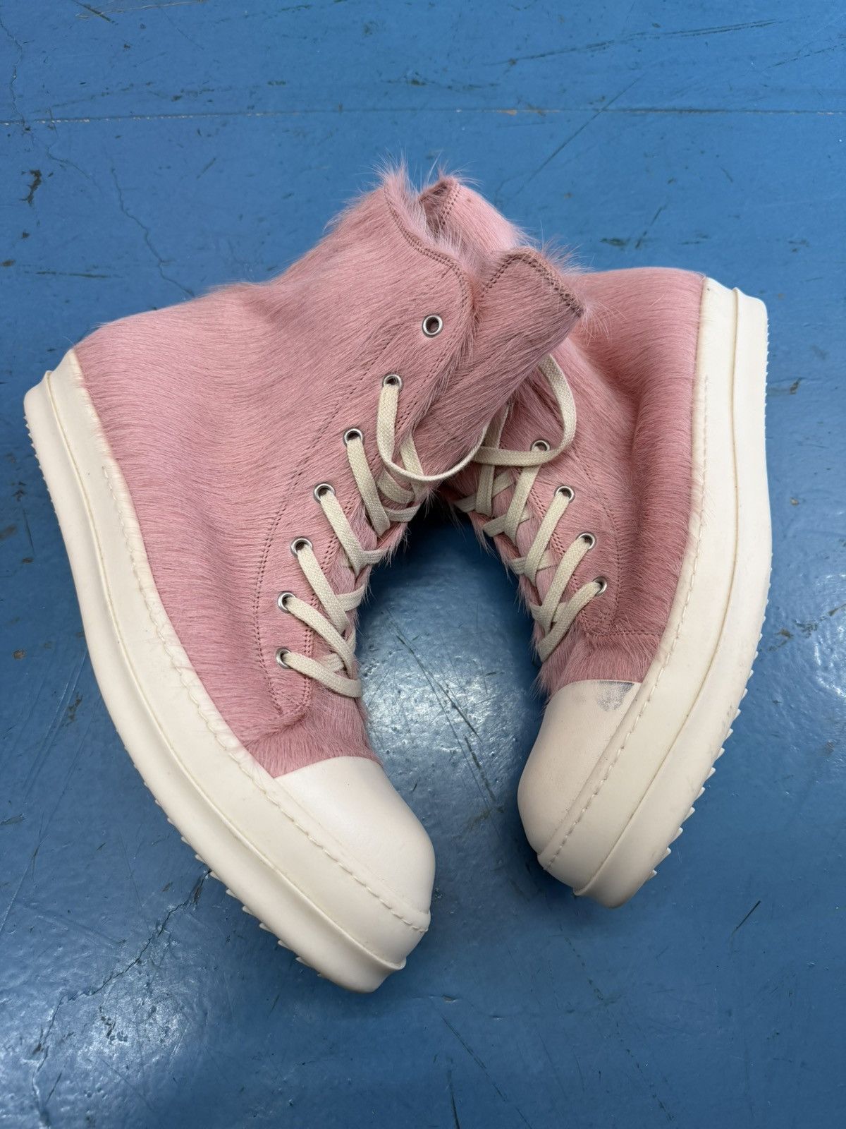 Rick Owens RICK OWENS PINK FUR RAMONES Size US 13 / EU 46 - 4 Thumbnail