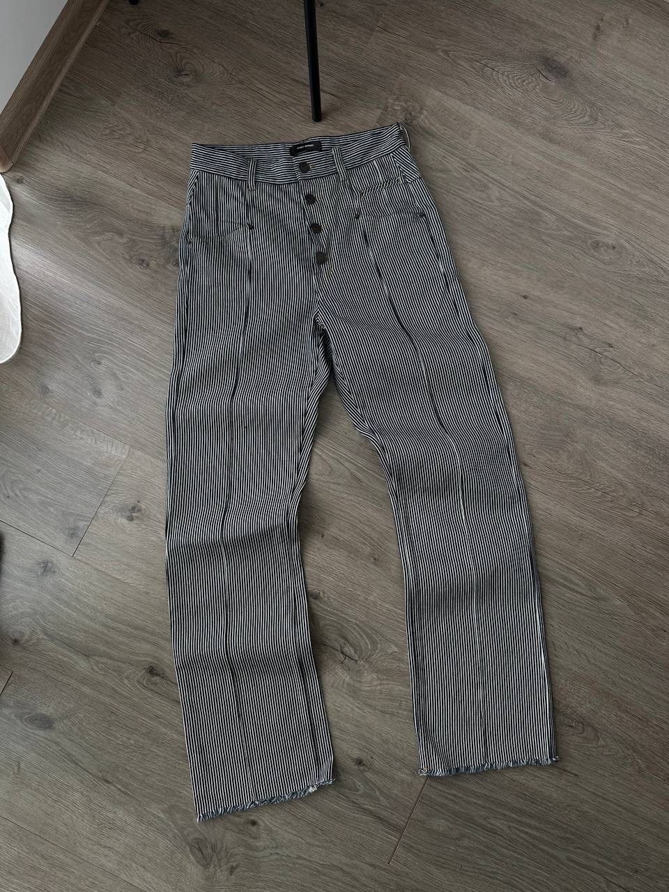 Isabel Marant × Japanese Brand × Vintage Vintage Isabel Marant High Waist Striped Trousers Button Fly Size 24" / US 00 / IT 34 - 4 Thumbnail
