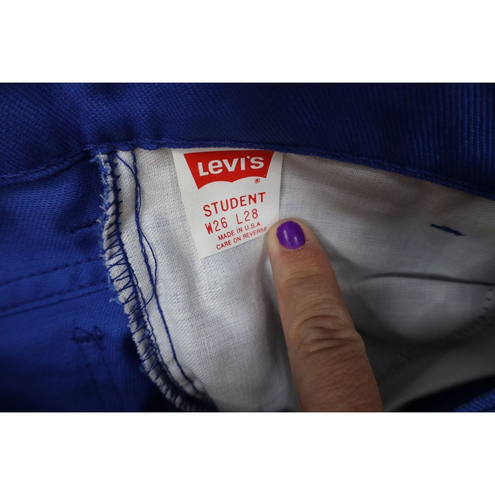 Levi's Deadstock Vintage 80s Levis 707 Student Straight Leg Jeans Size 26" / US 2 / IT 38 - 6 Thumbnail